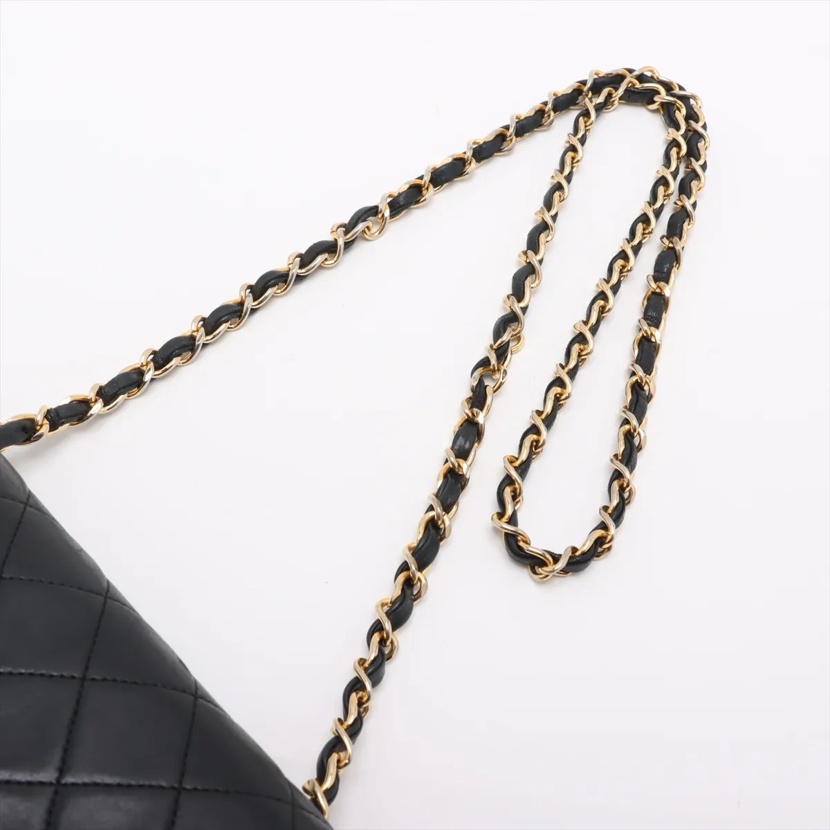 Matelasse Lambskin Single Flap Single Chain Bag Black Gold Hardware 1405828 No. 1 — view 5