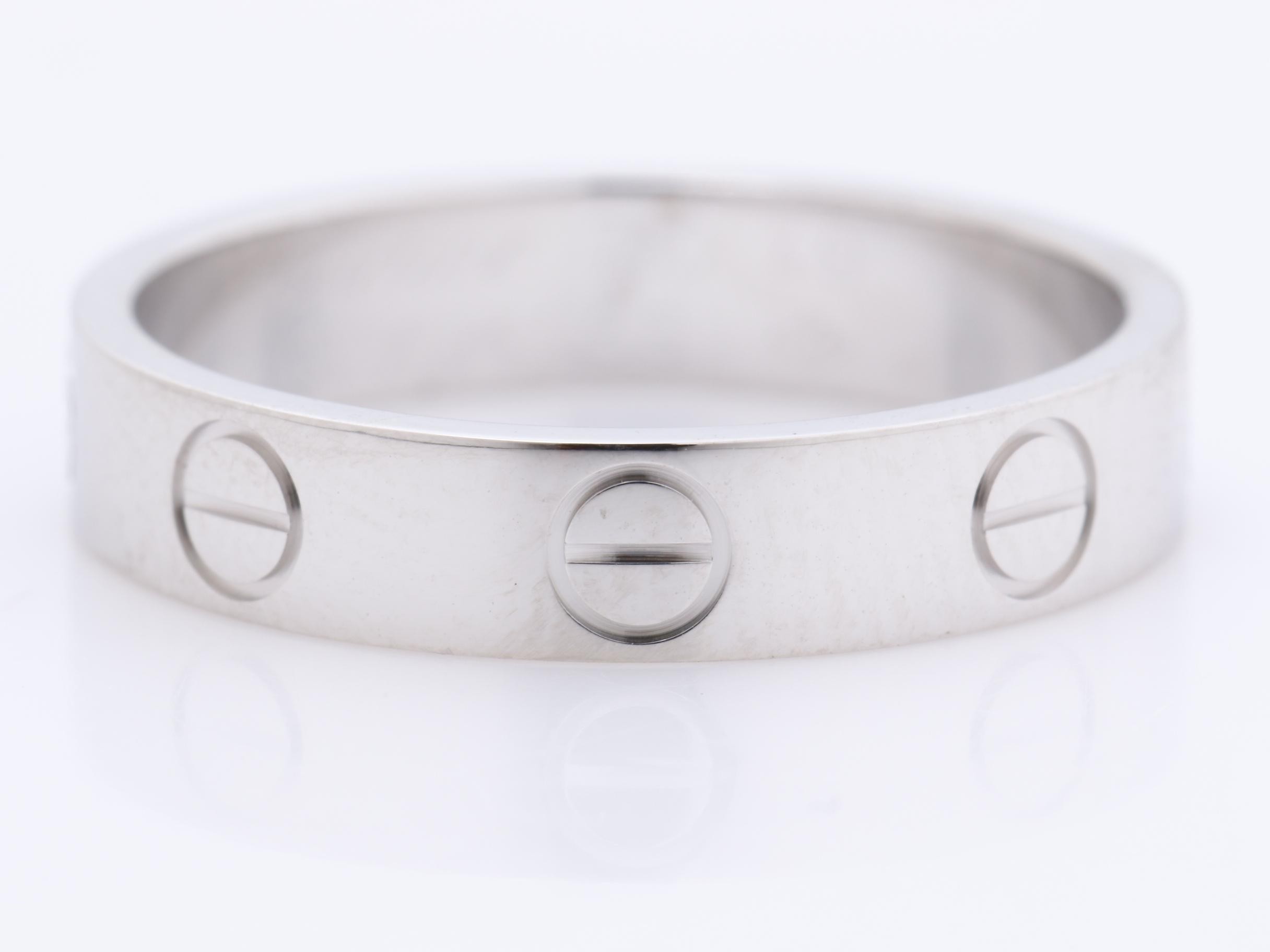 750WG Mini Love Ring, Size 49 / Approx. 3.5mm width, 3.2g — view 2