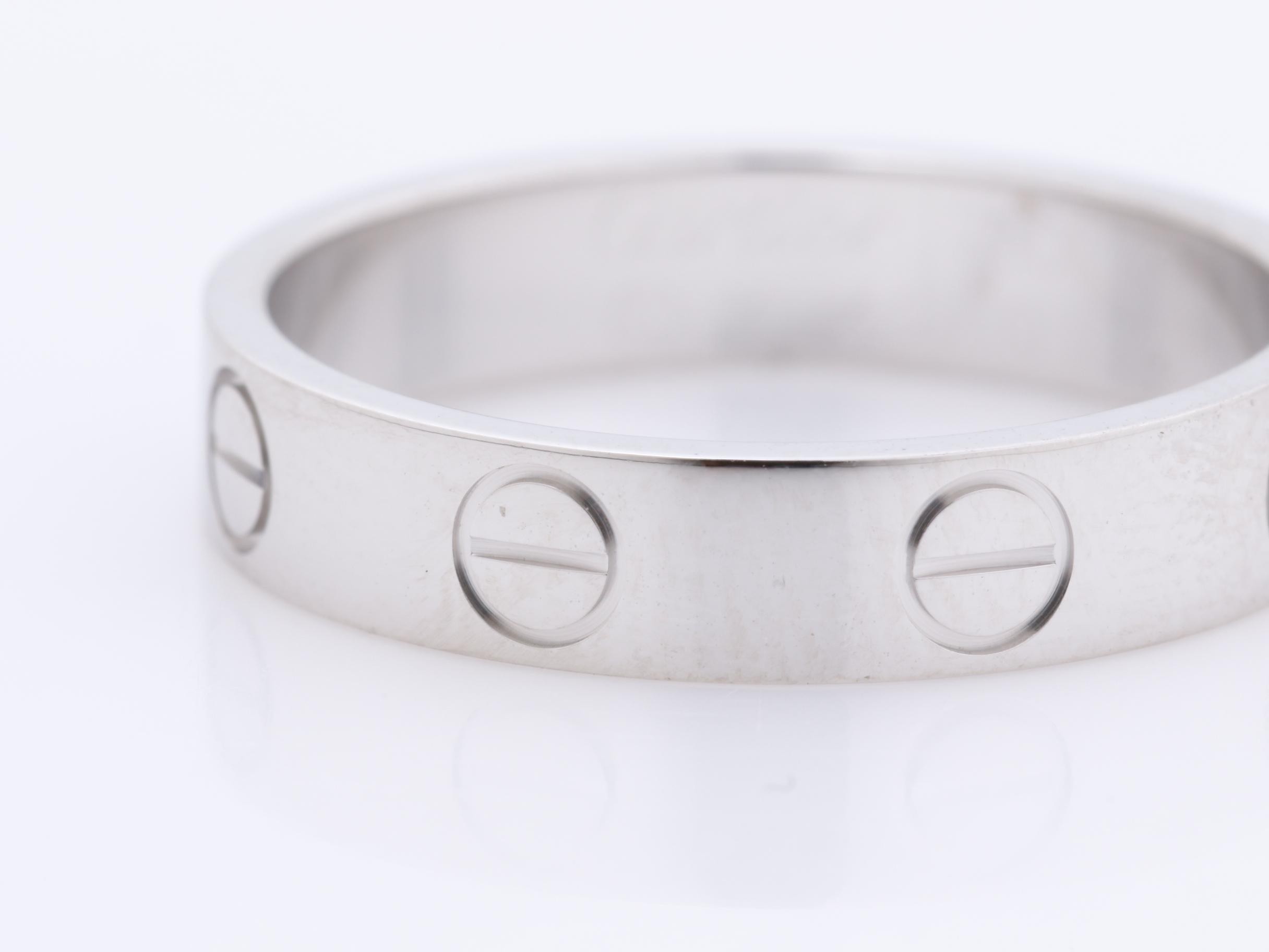 750WG Mini Love Ring, Size 49 / Approx. 3.5mm width, 3.2g — view 3