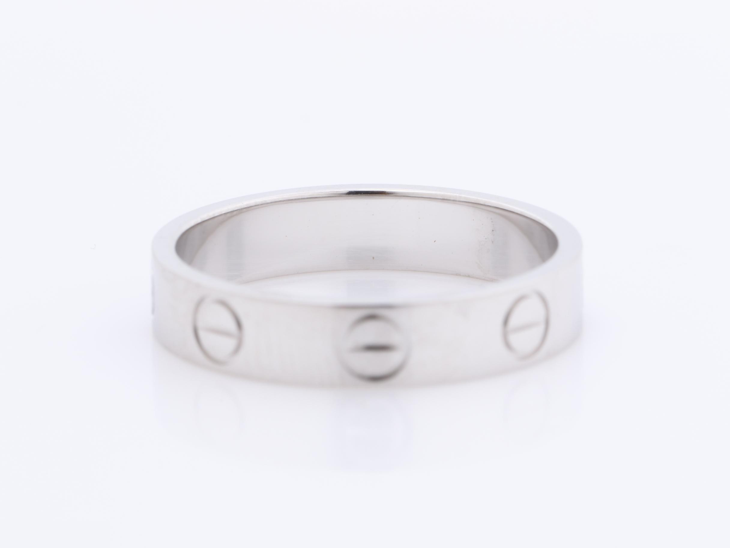 750WG Mini Love Ring, Size 49 / Approx. 3.5mm width, 3.2g — view 4