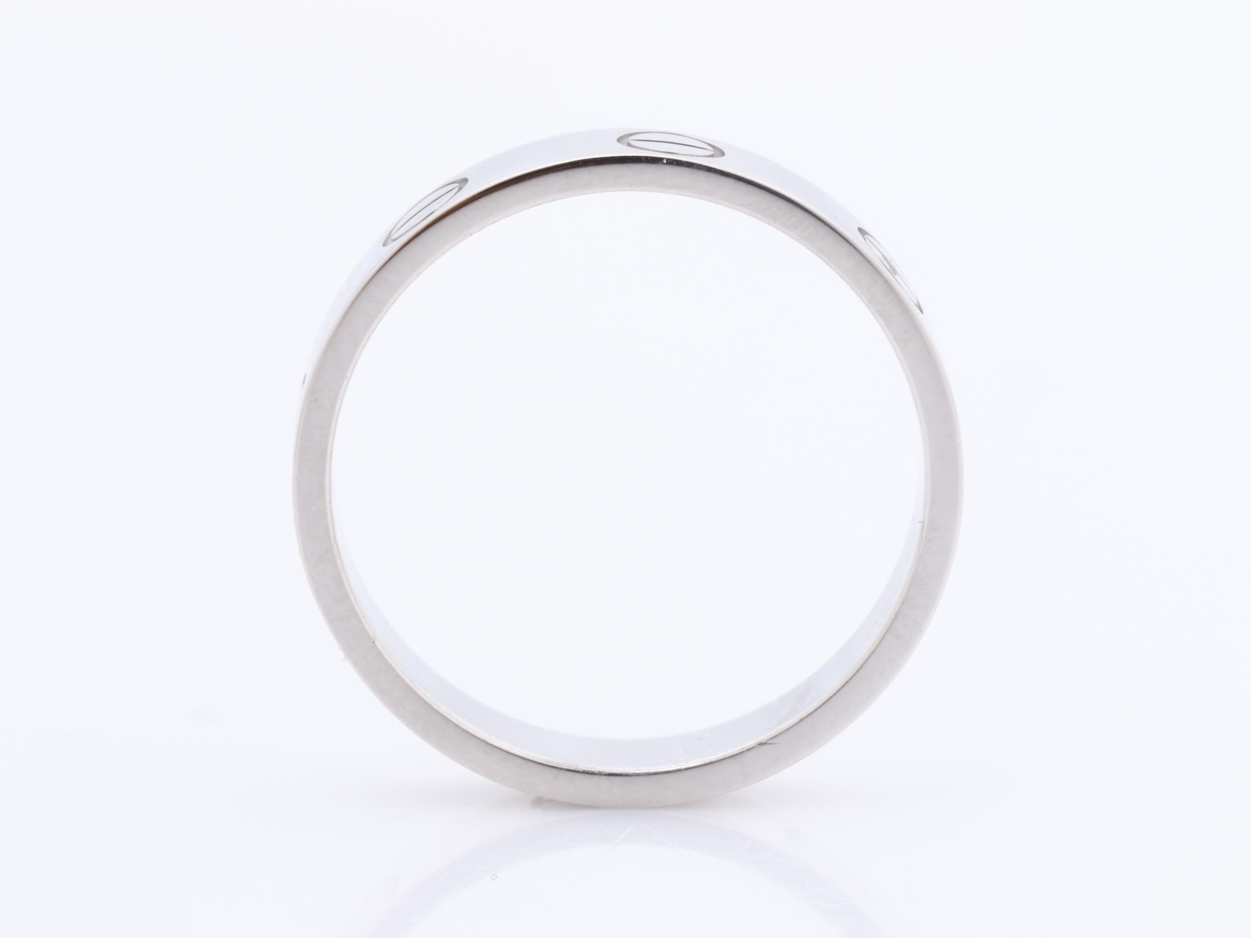 750WG Mini Love Ring, Size 49 / Approx. 3.5mm width, 3.2g — view 5