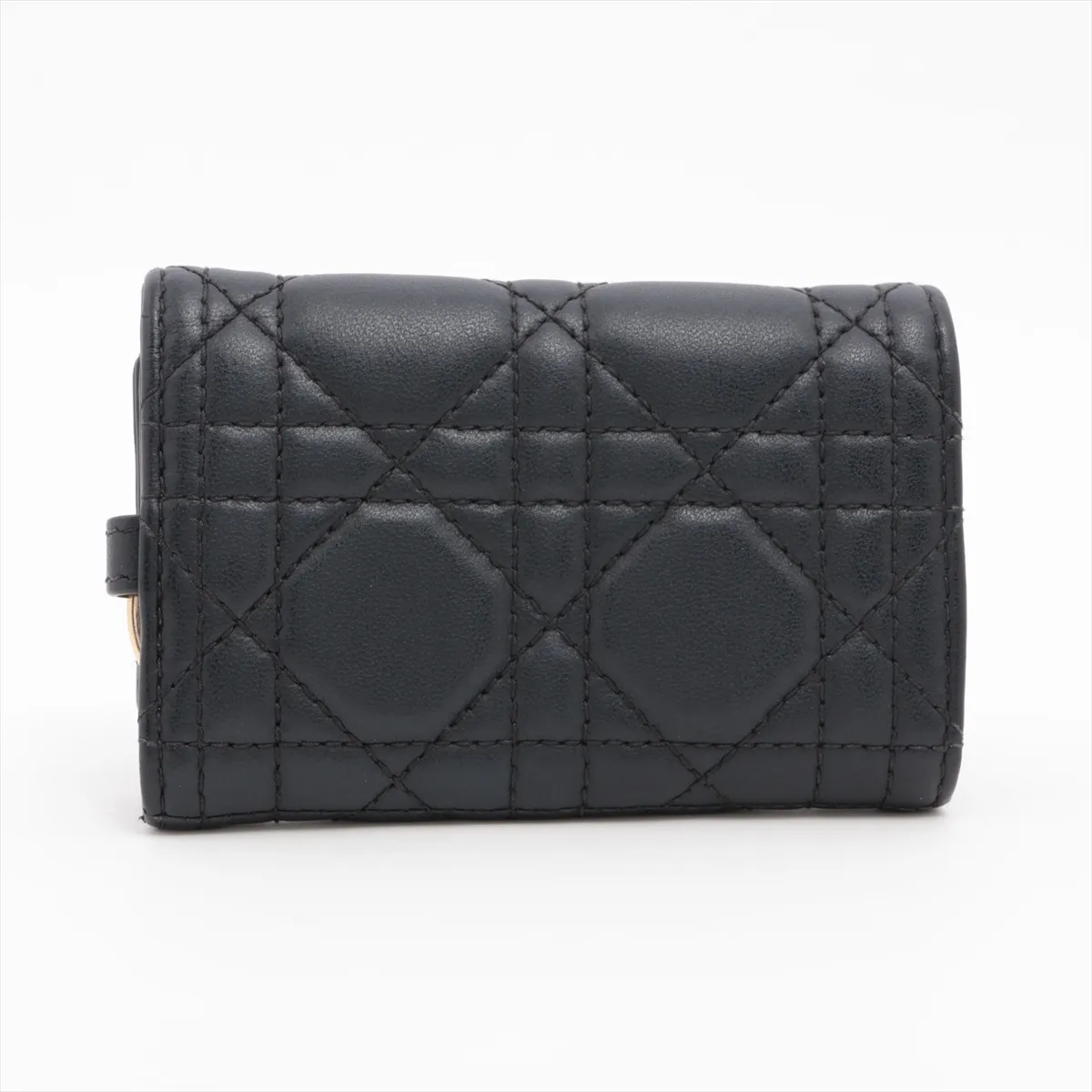 My Dior Aster Key Case Cannage Leather Key Case Black — view 2