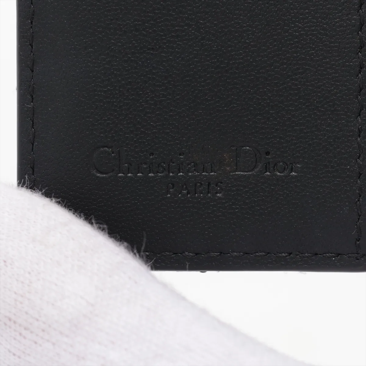My Dior Aster Key Case Cannage Leather Key Case Black — view 5