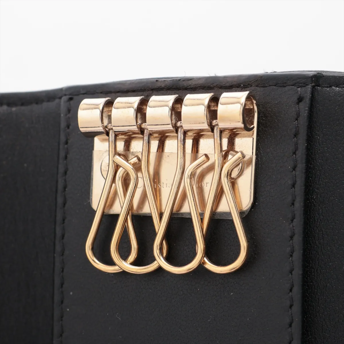 My Dior Aster Key Case Cannage Leather Key Case Black — view 6