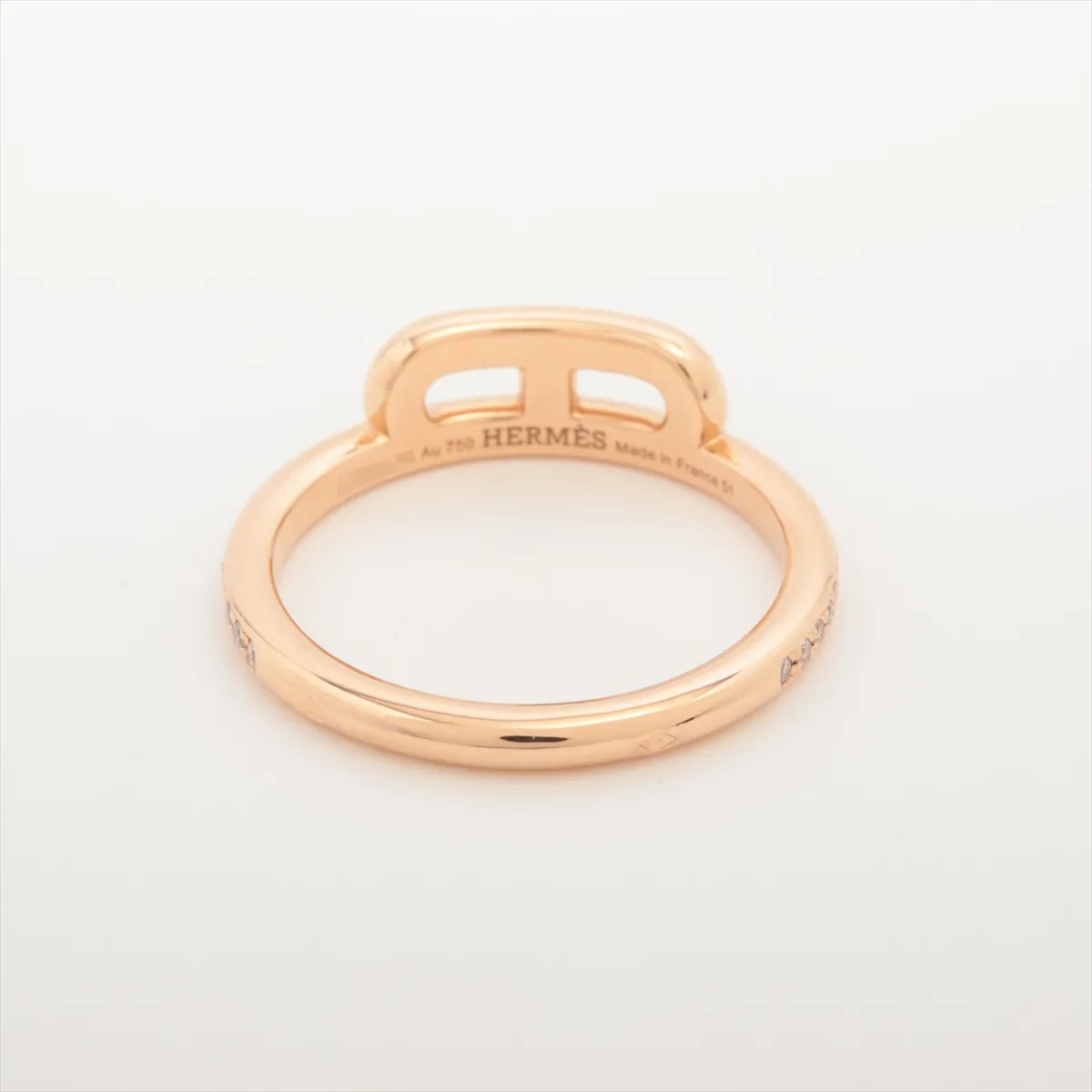 Chaine d'Ancre Diamond Ring 750(PG) 2.8g 51 20U161309 Hallmark crushed — view 2