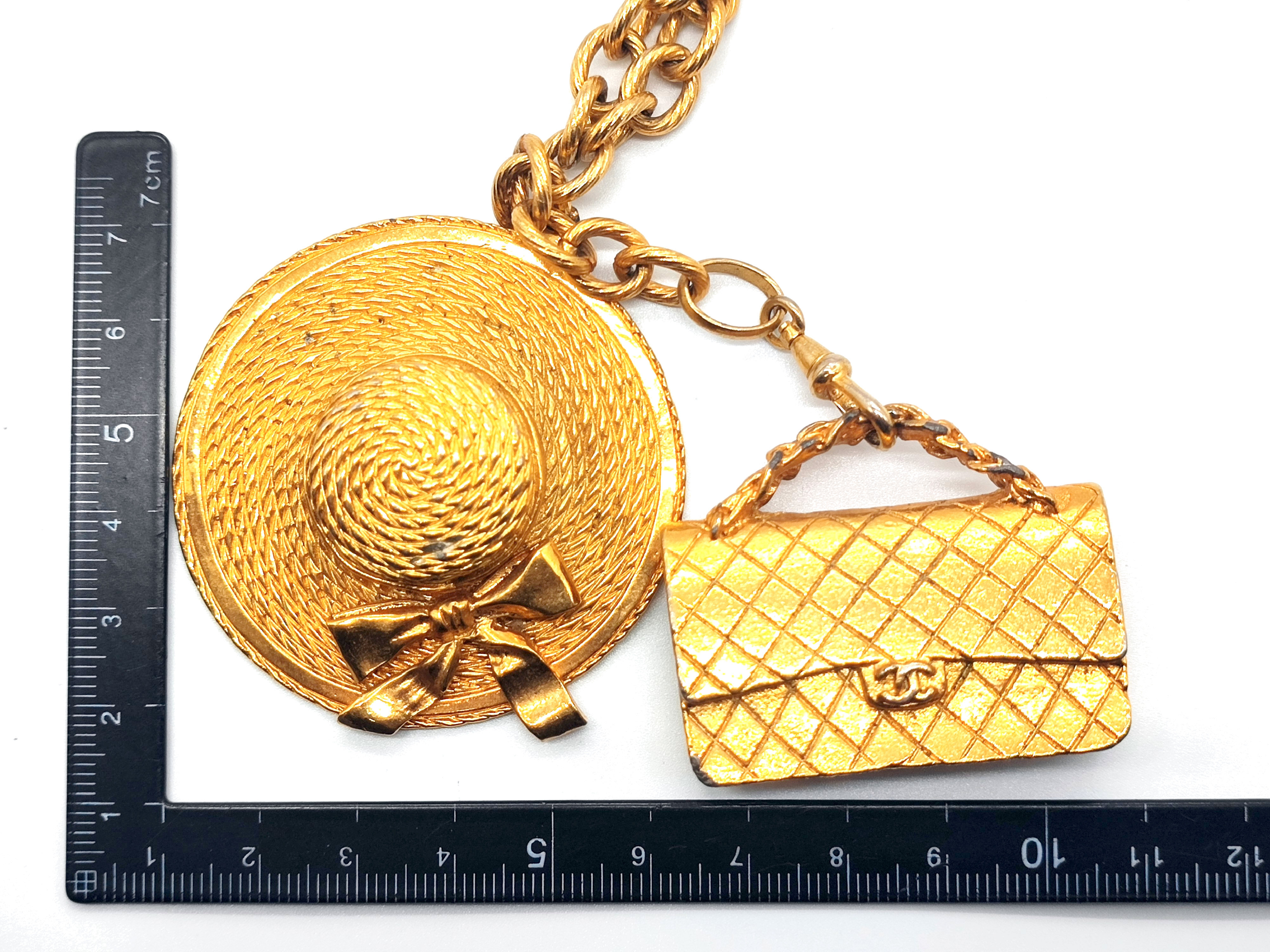 Coco Mark Matelassé Bag, Straw Hat, Double Top Necklace, Necklace — view 3