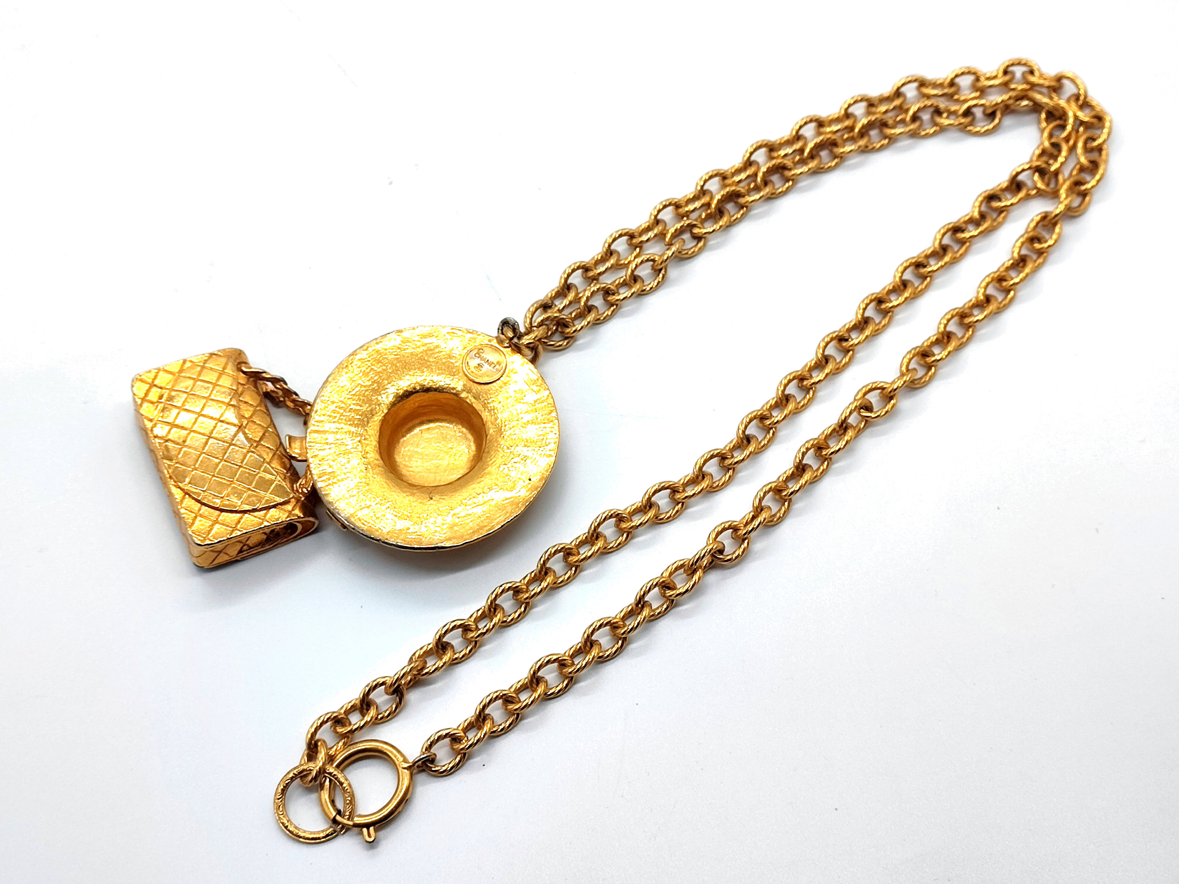 Coco Mark Matelassé Bag, Straw Hat, Double Top Necklace, Necklace — view 7