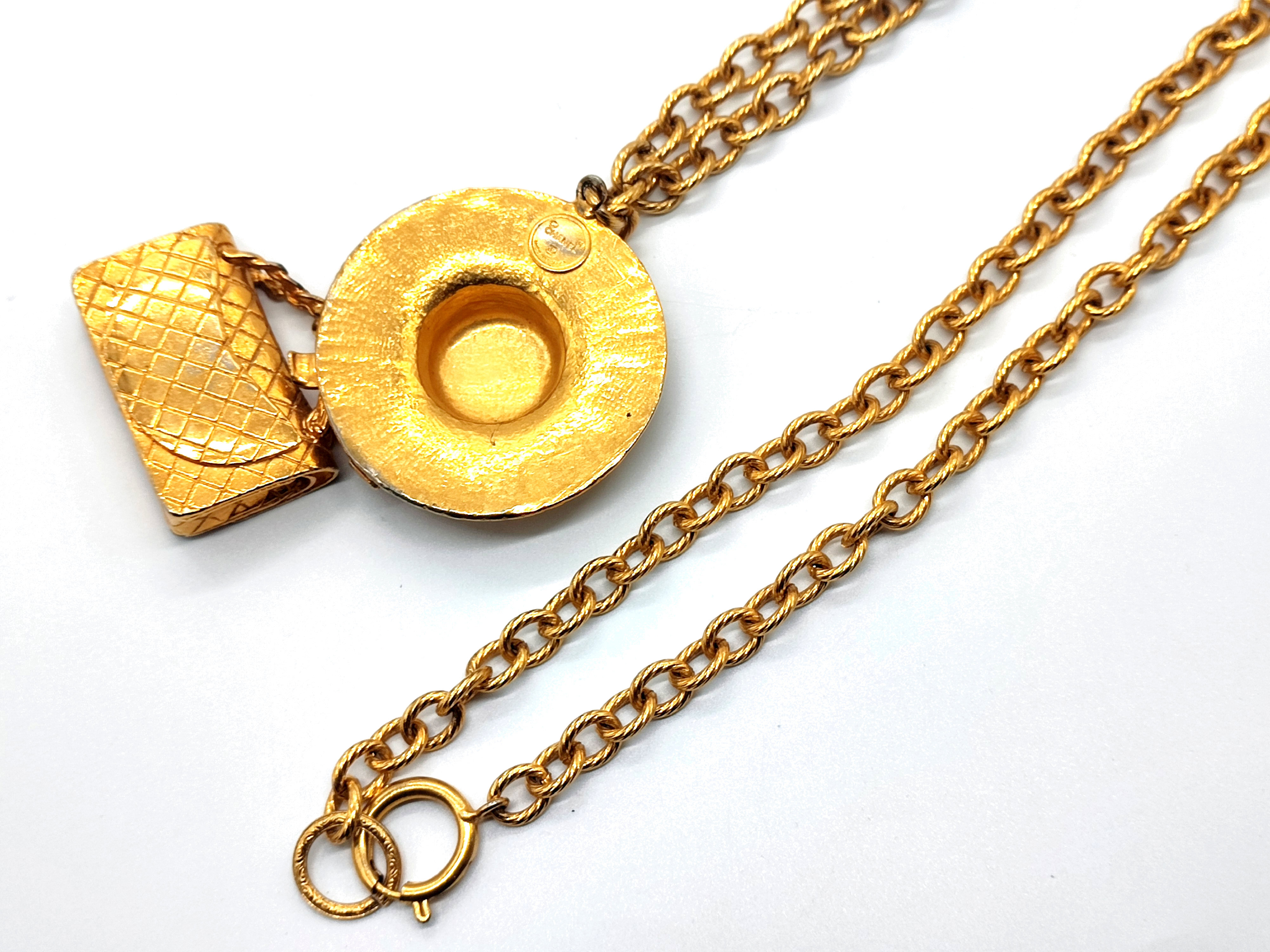 Coco Mark Matelassé Bag, Straw Hat, Double Top Necklace, Necklace — view 8