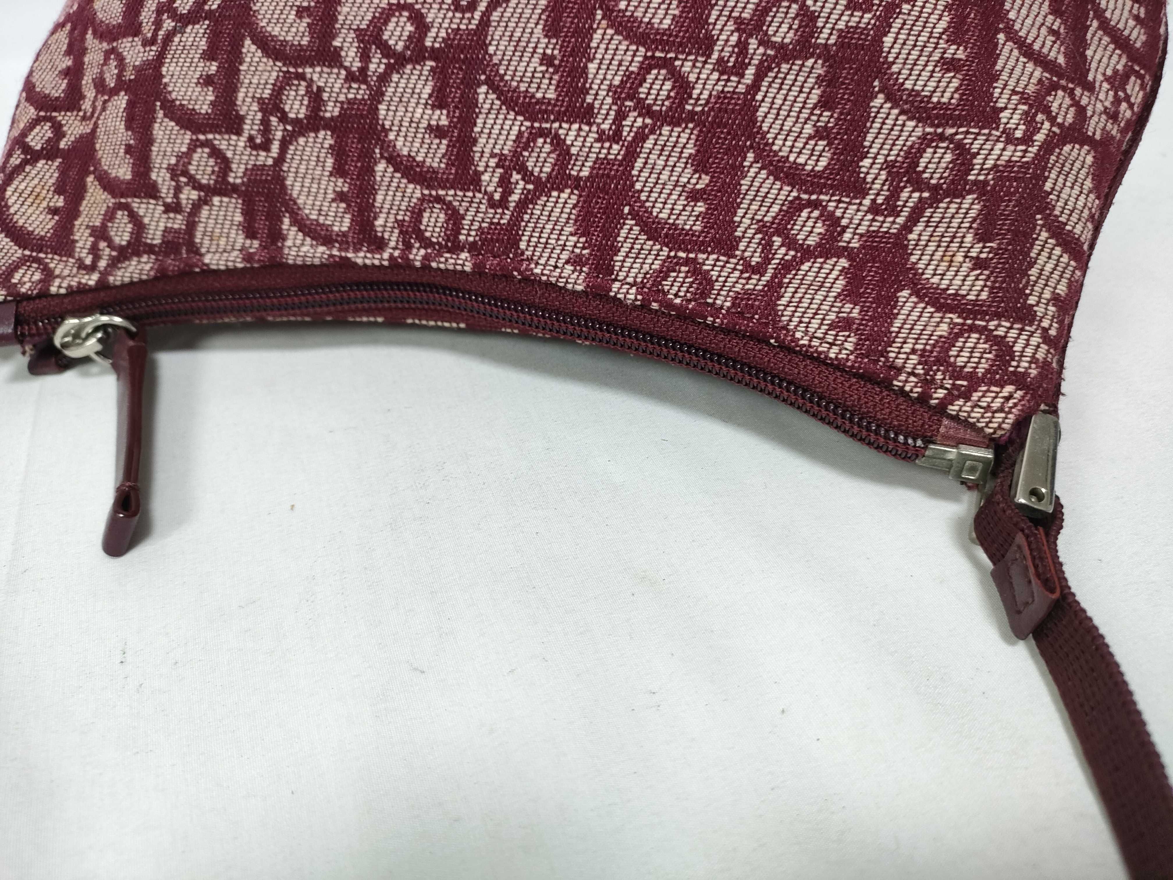 Trotter Christian Dior Trotter Canvas Shoulder Bag Red Shoulder Bag — view 11
