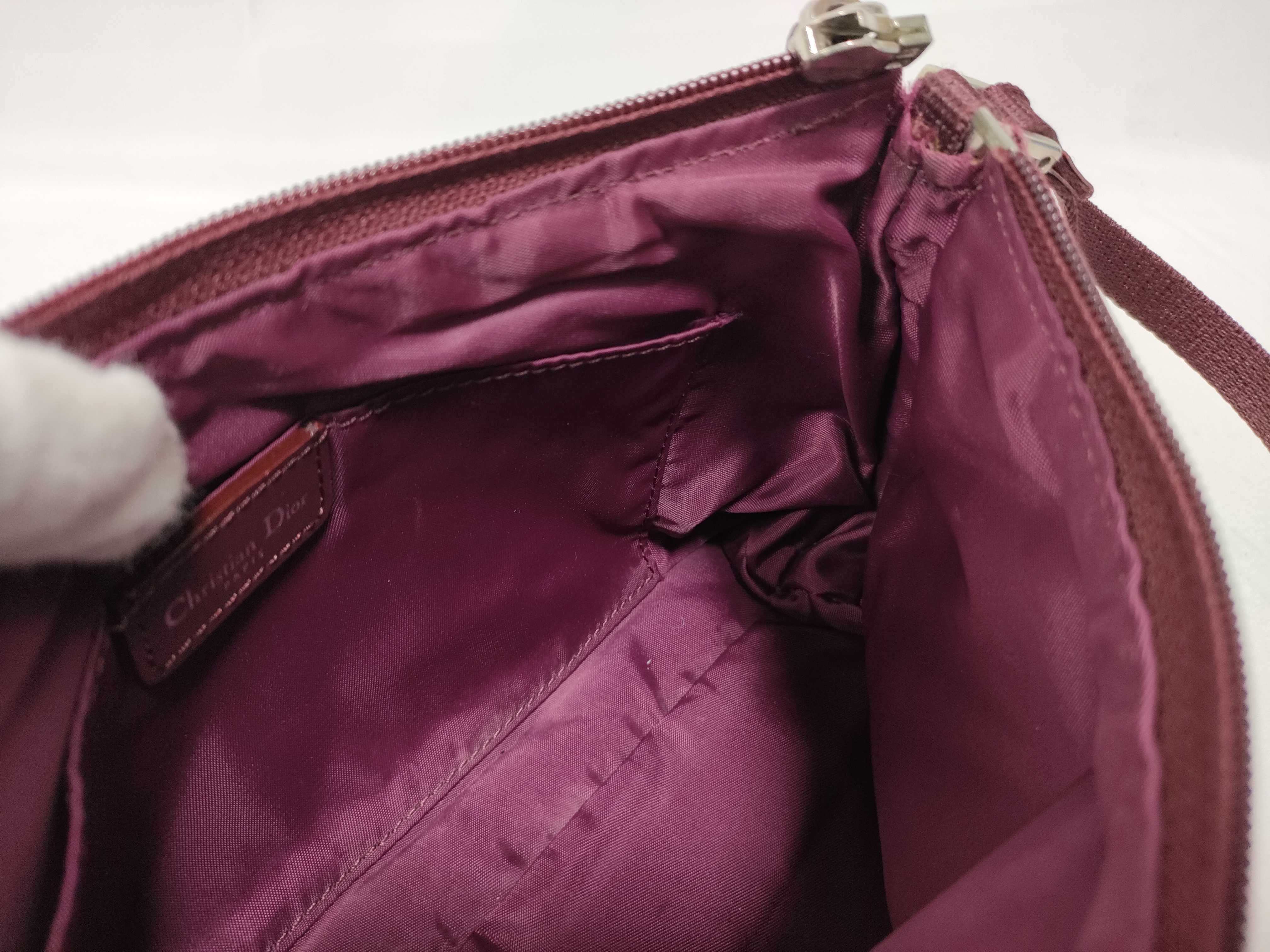 Trotter Christian Dior Trotter Canvas Shoulder Bag Red Shoulder Bag — view 12