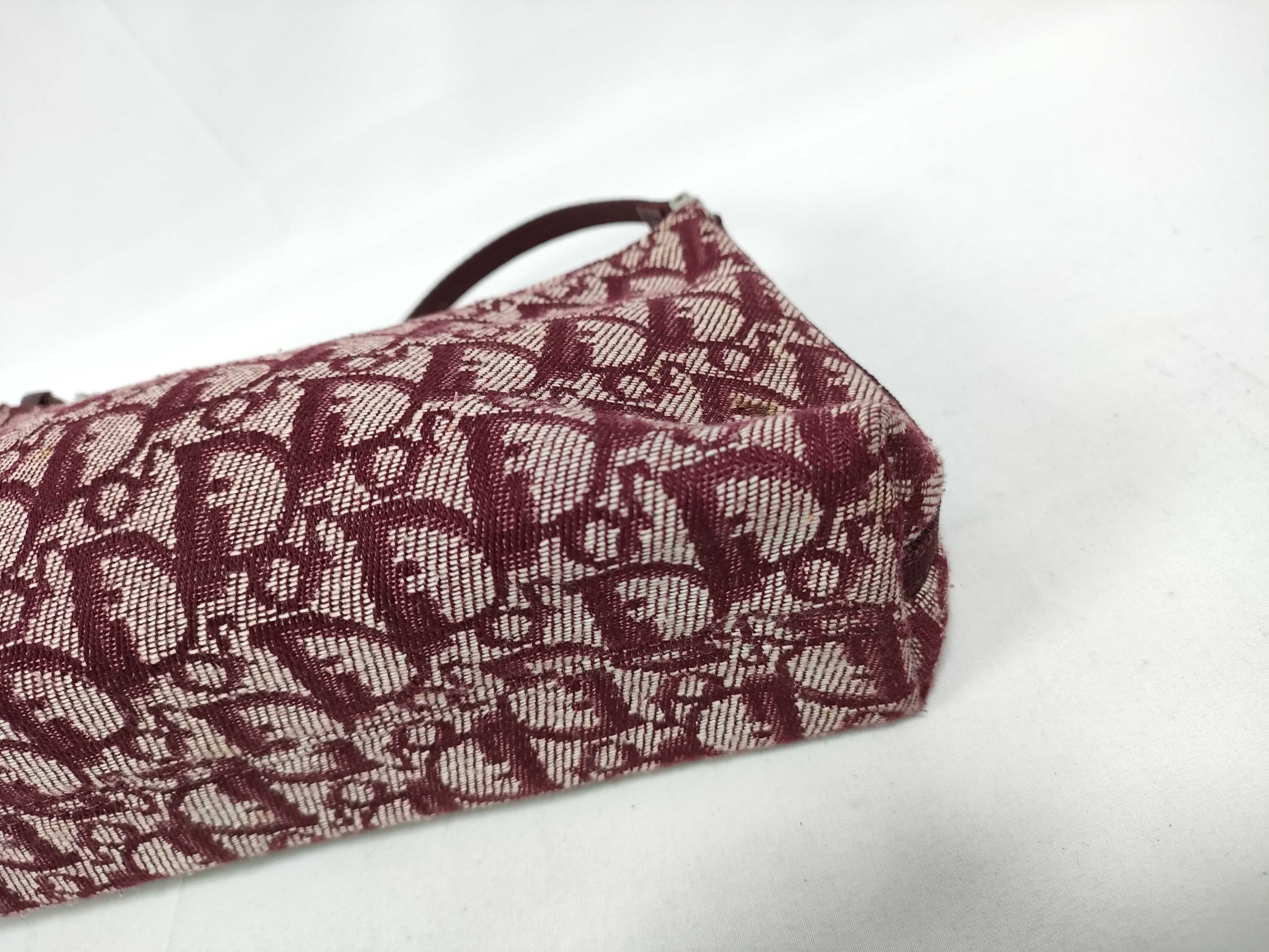 Trotter Christian Dior Trotter Canvas Shoulder Bag Red Shoulder Bag — view 4