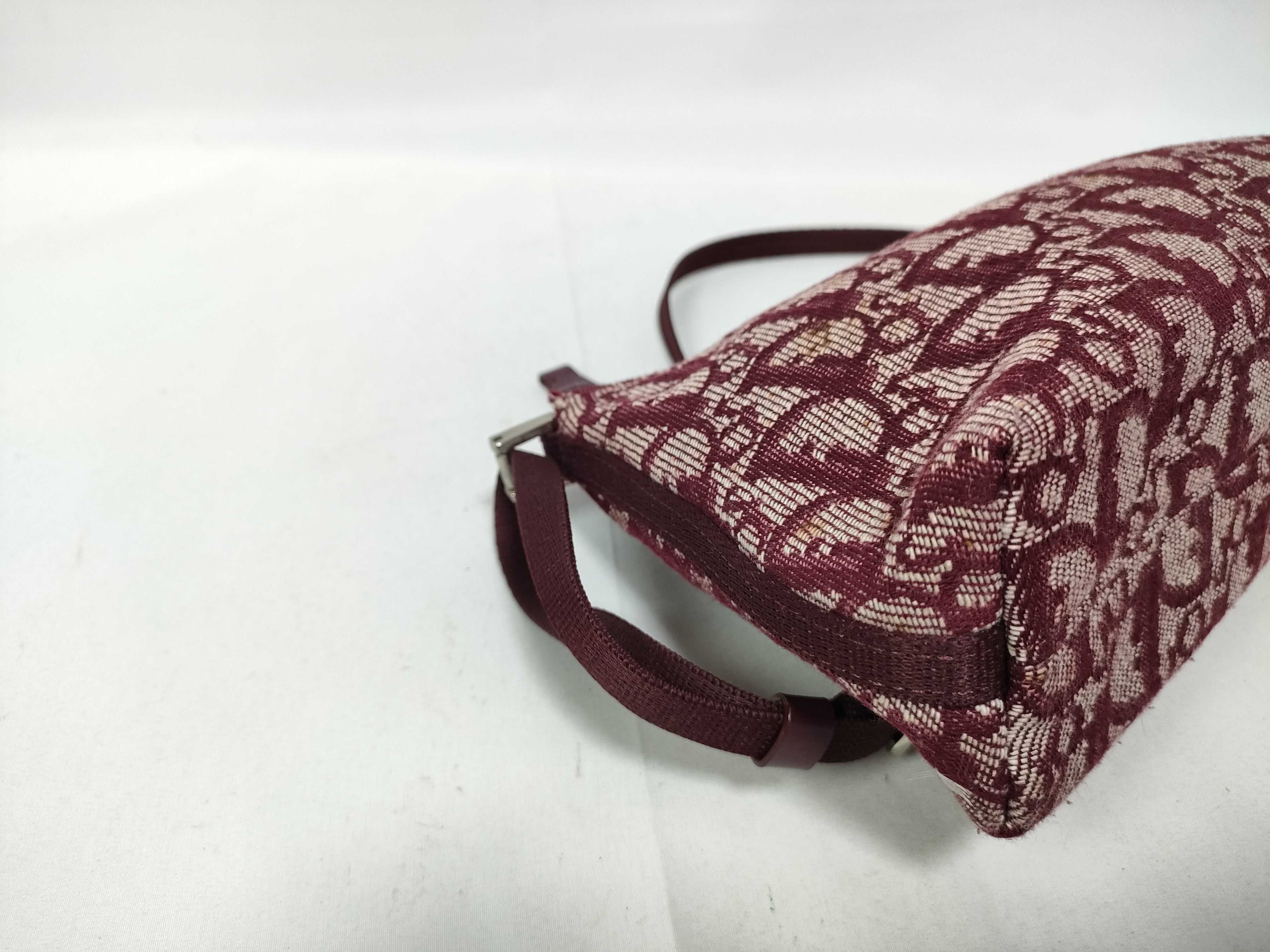 Trotter Christian Dior Trotter Canvas Shoulder Bag Red Shoulder Bag — view 5