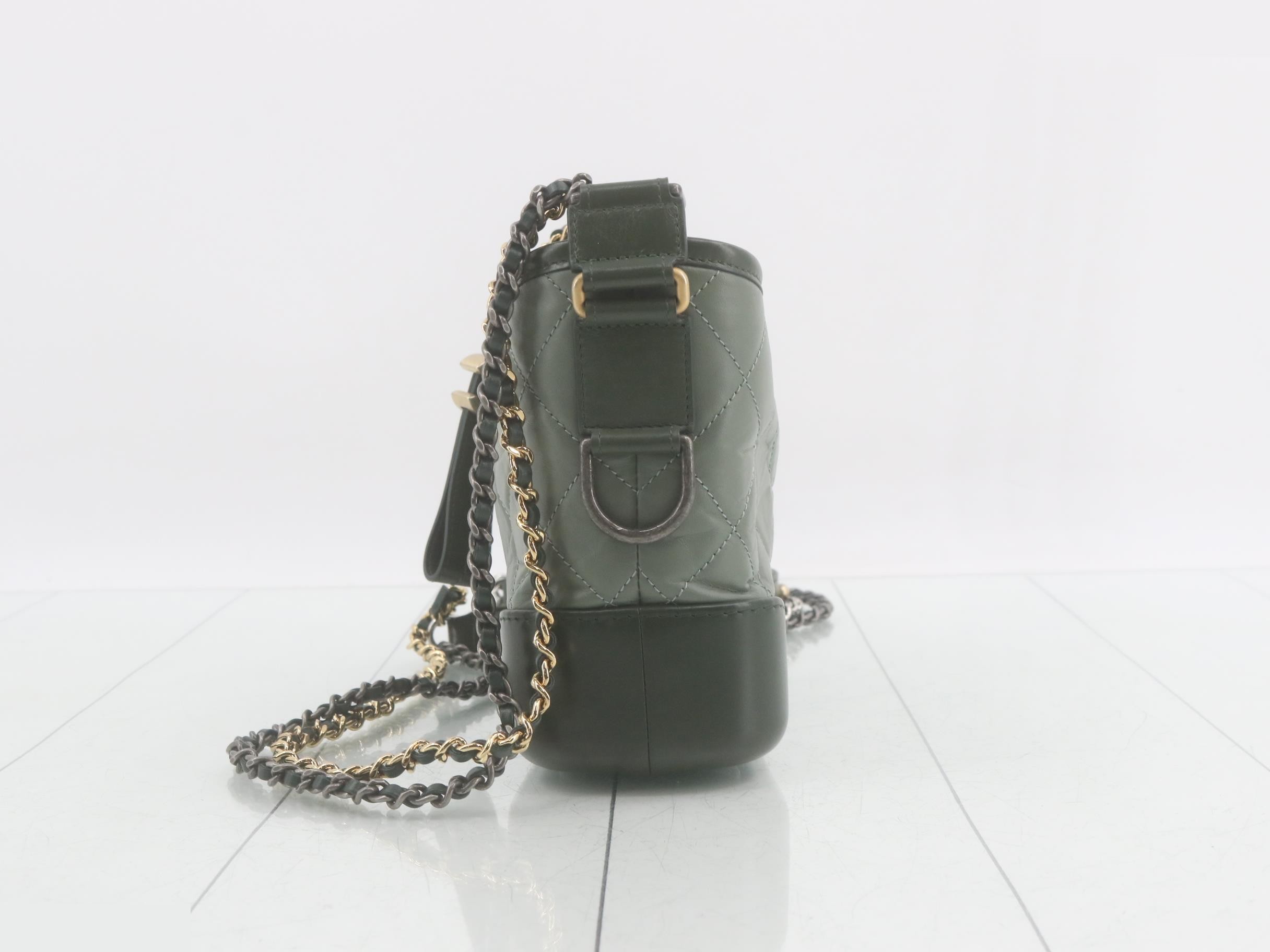 Gabrielle de Chanel Leather Chain Shoulder Bag — view 3