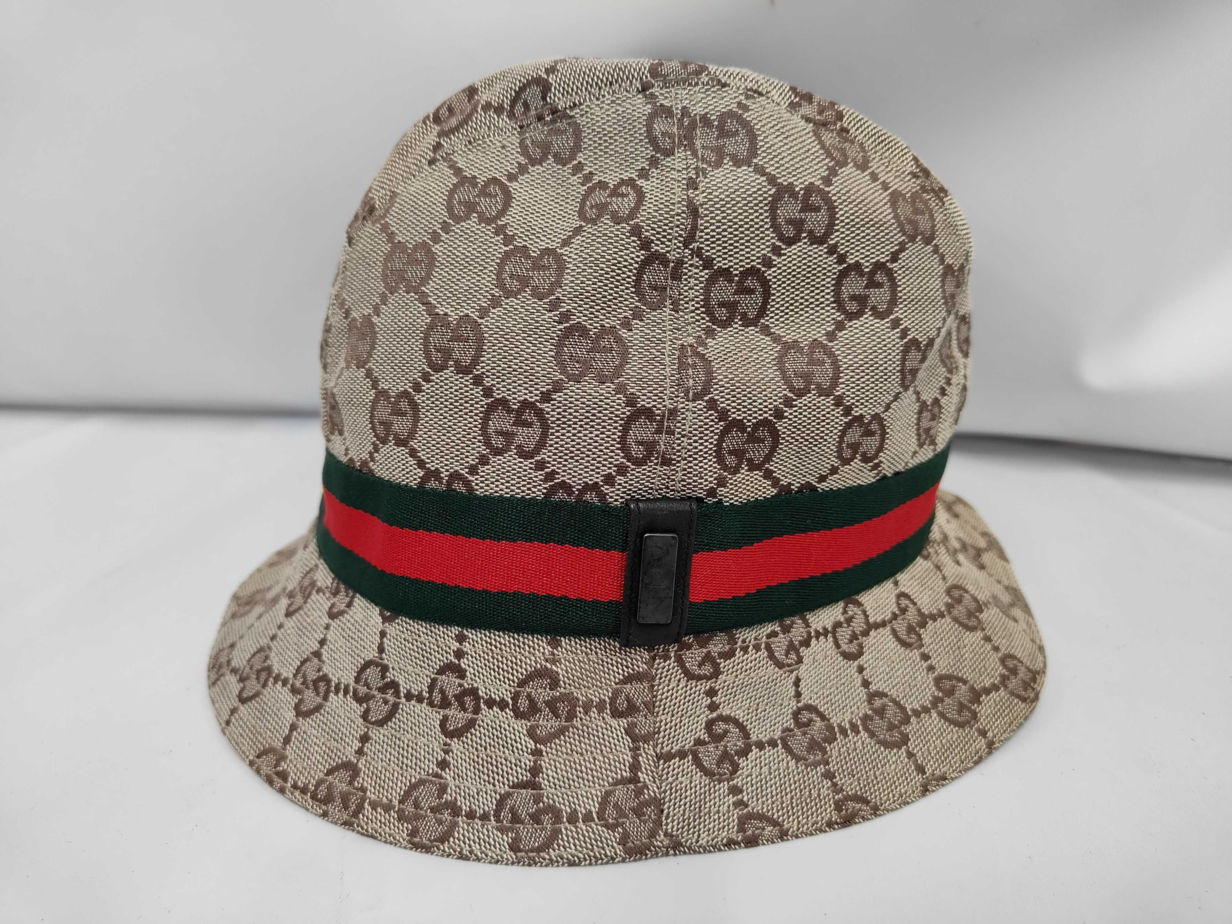 GG Canvas Sherry Line Bucket Hat, Beige, Size L, Other Accessories — view 2