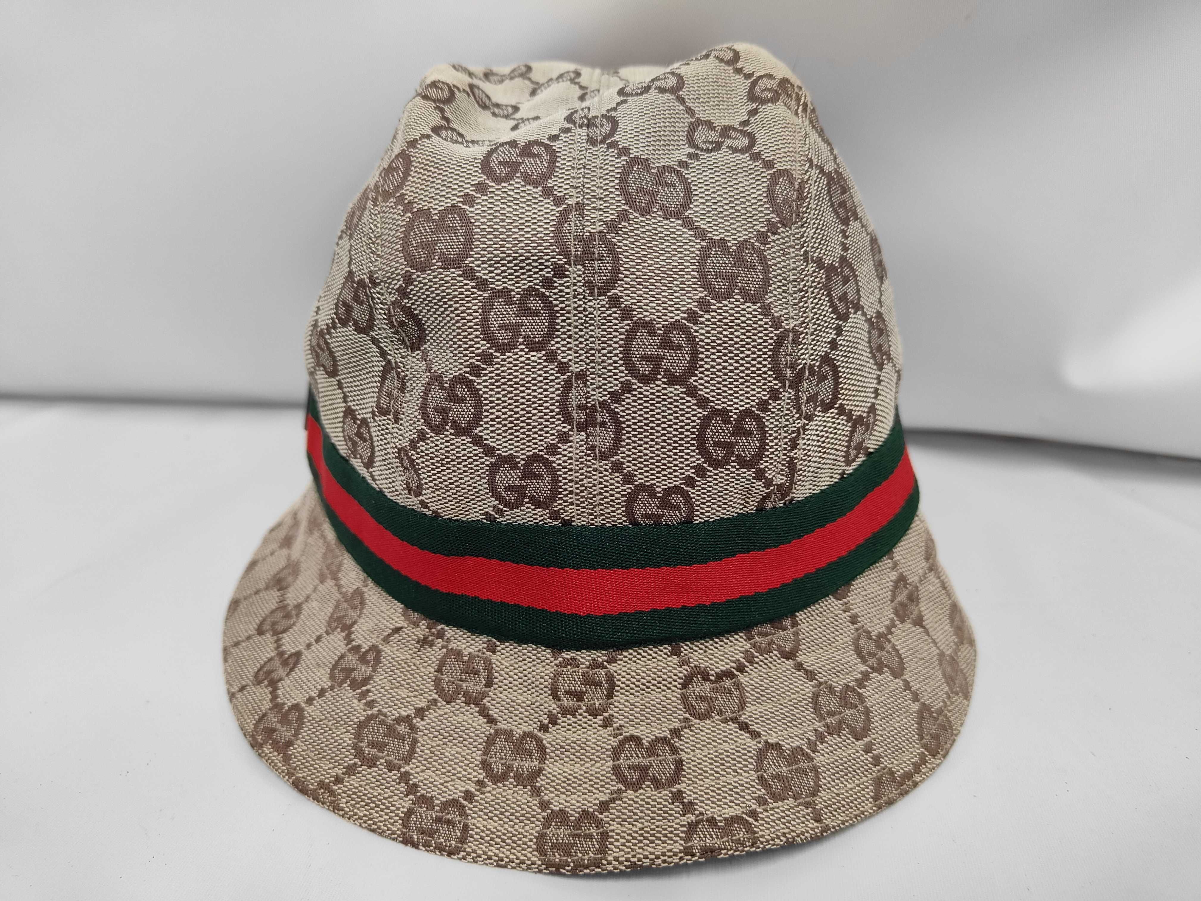 GG Canvas Sherry Line Bucket Hat, Beige, Size L, Other Accessories — view 3