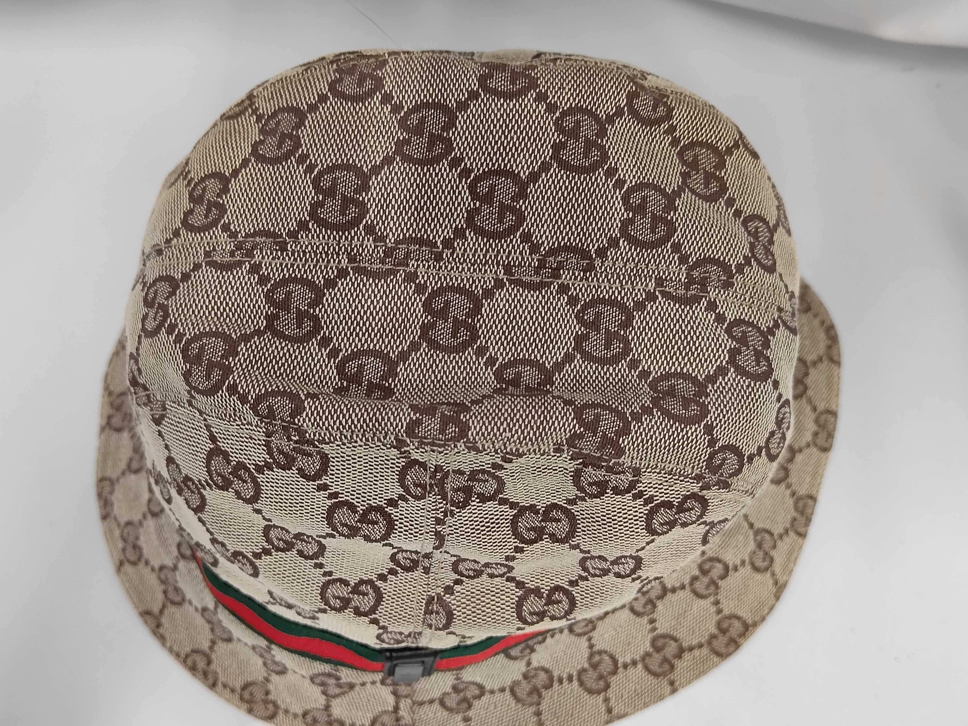 GG Canvas Sherry Line Bucket Hat, Beige, Size L, Other Accessories — view 5