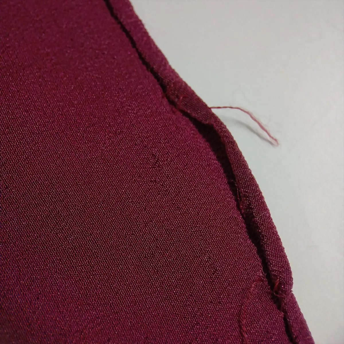 Oblique Scarf, Silk, Bordeaux. Shows wear, — view 6