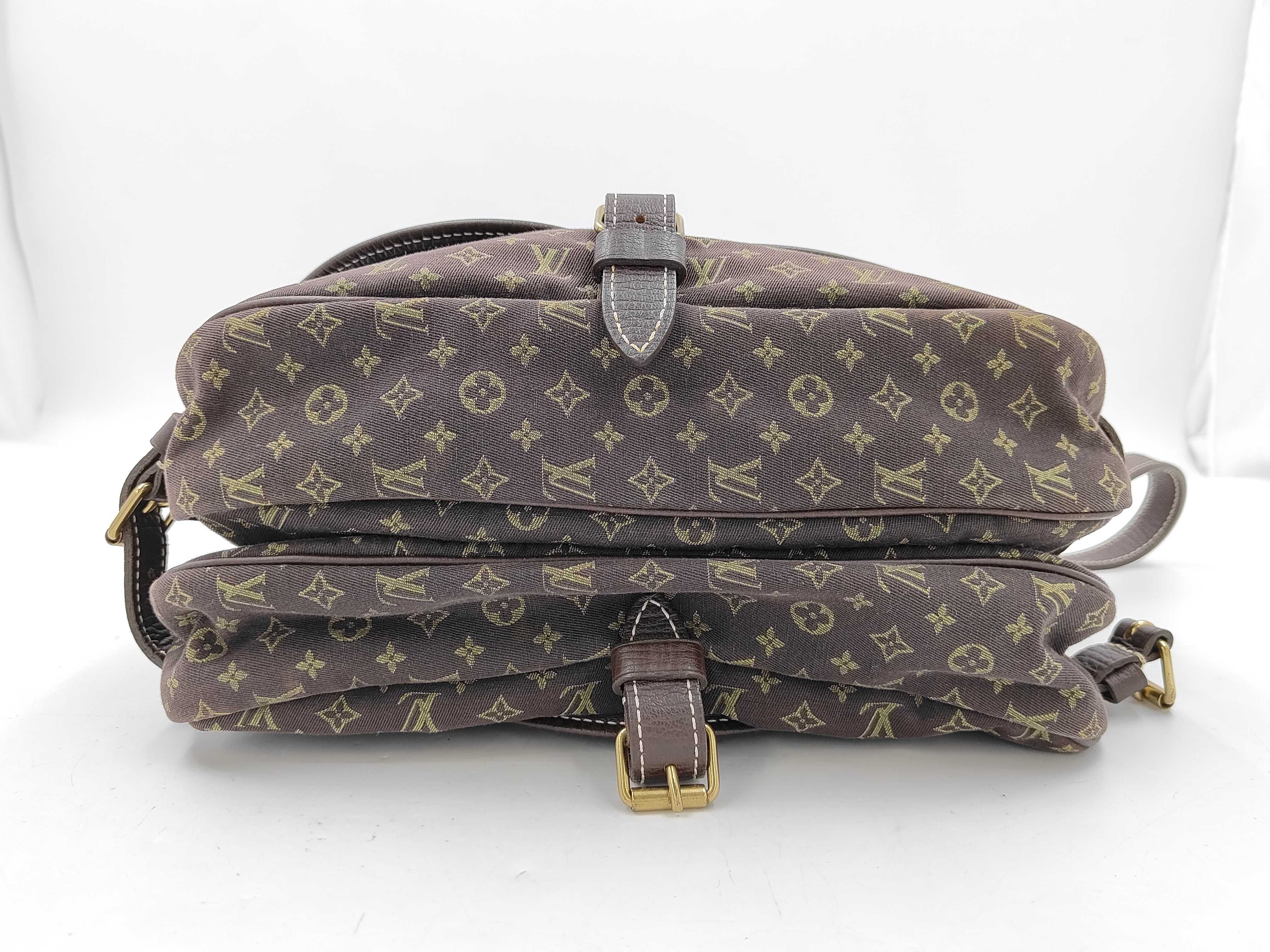 Saumur 30 Mini Lin Brown Shoulder Bag — view 3