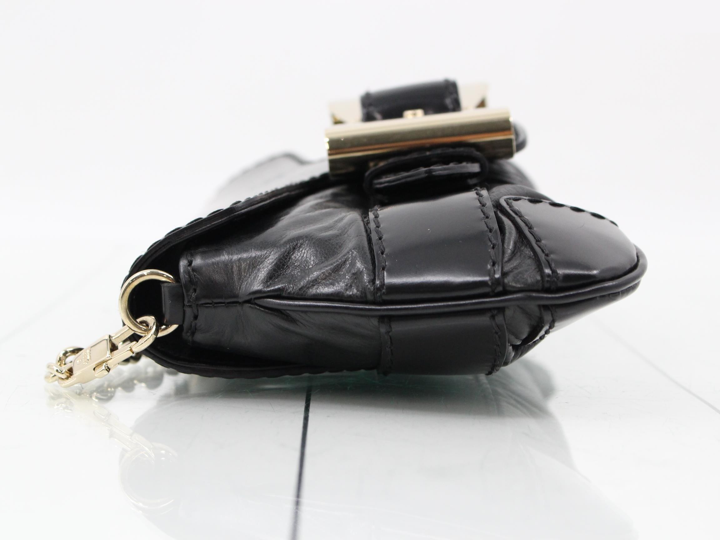 Dust bag, leather chain shoulder bag, black, item number 189886 — view 4
