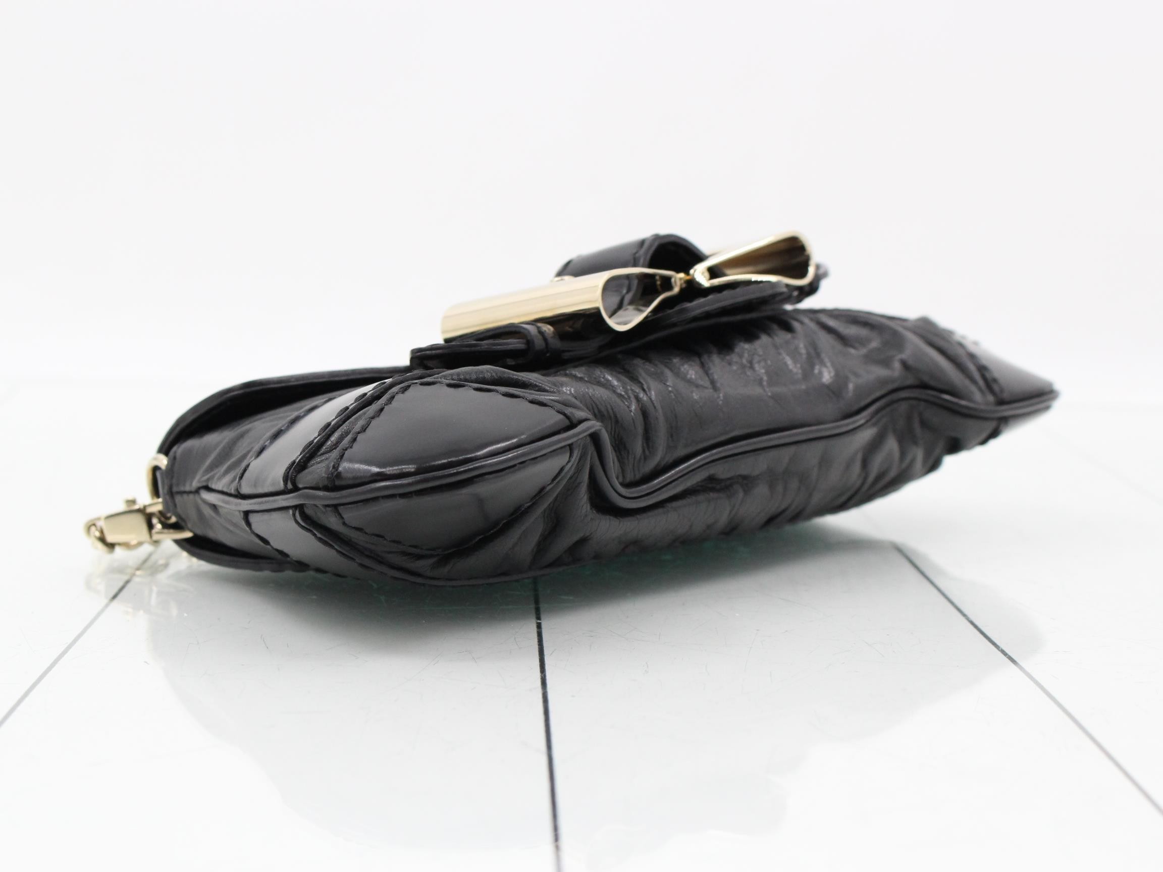 Dust bag, leather chain shoulder bag, black, item number 189886 — view 5