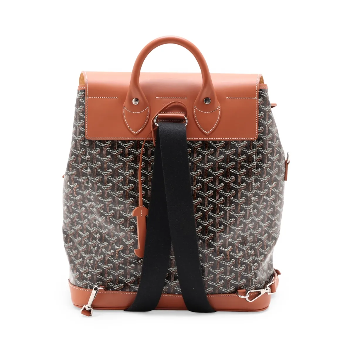 Alpin PVC x Leather Backpack/Rucksack Brown — view 2
