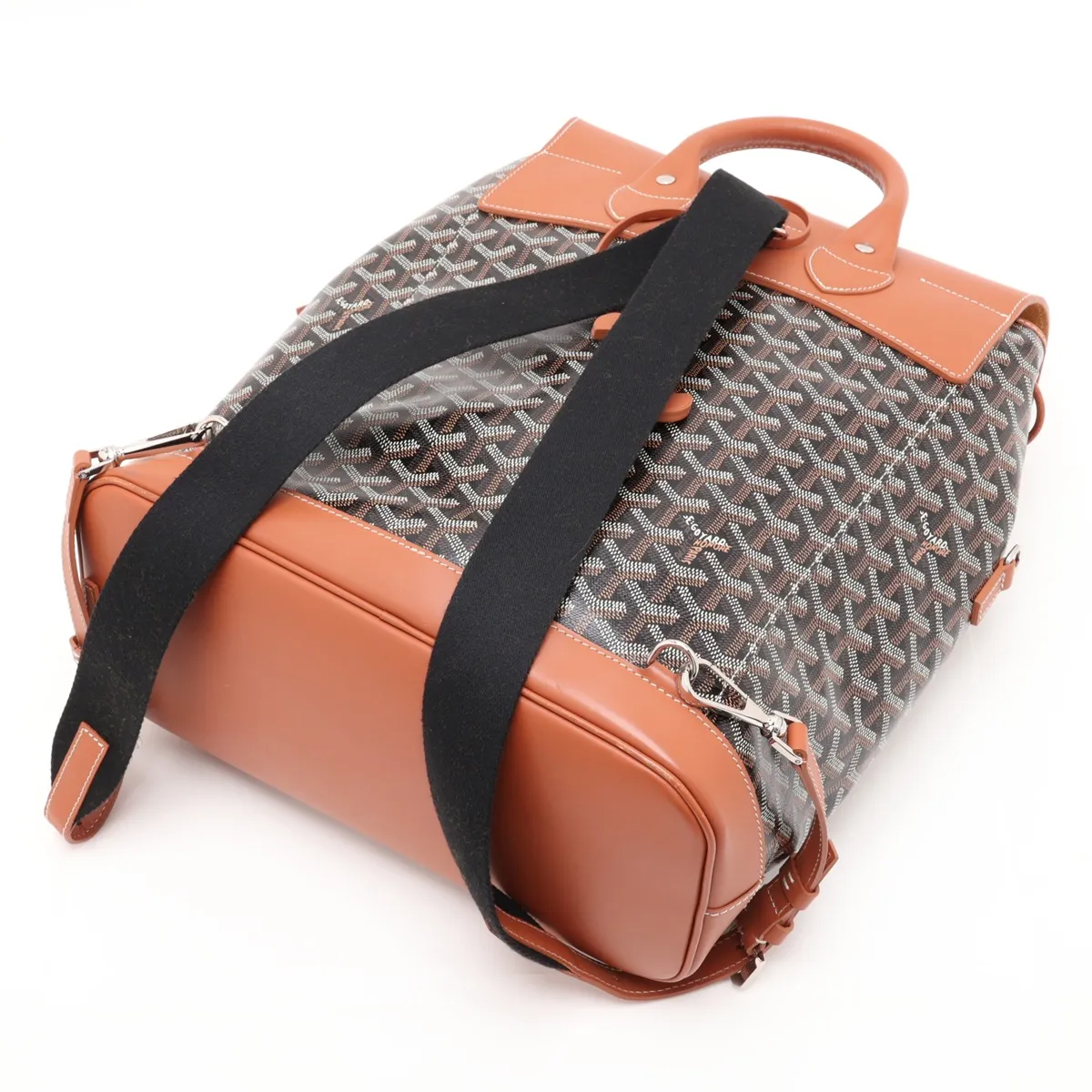 Alpin PVC x Leather Backpack/Rucksack Brown — view 5