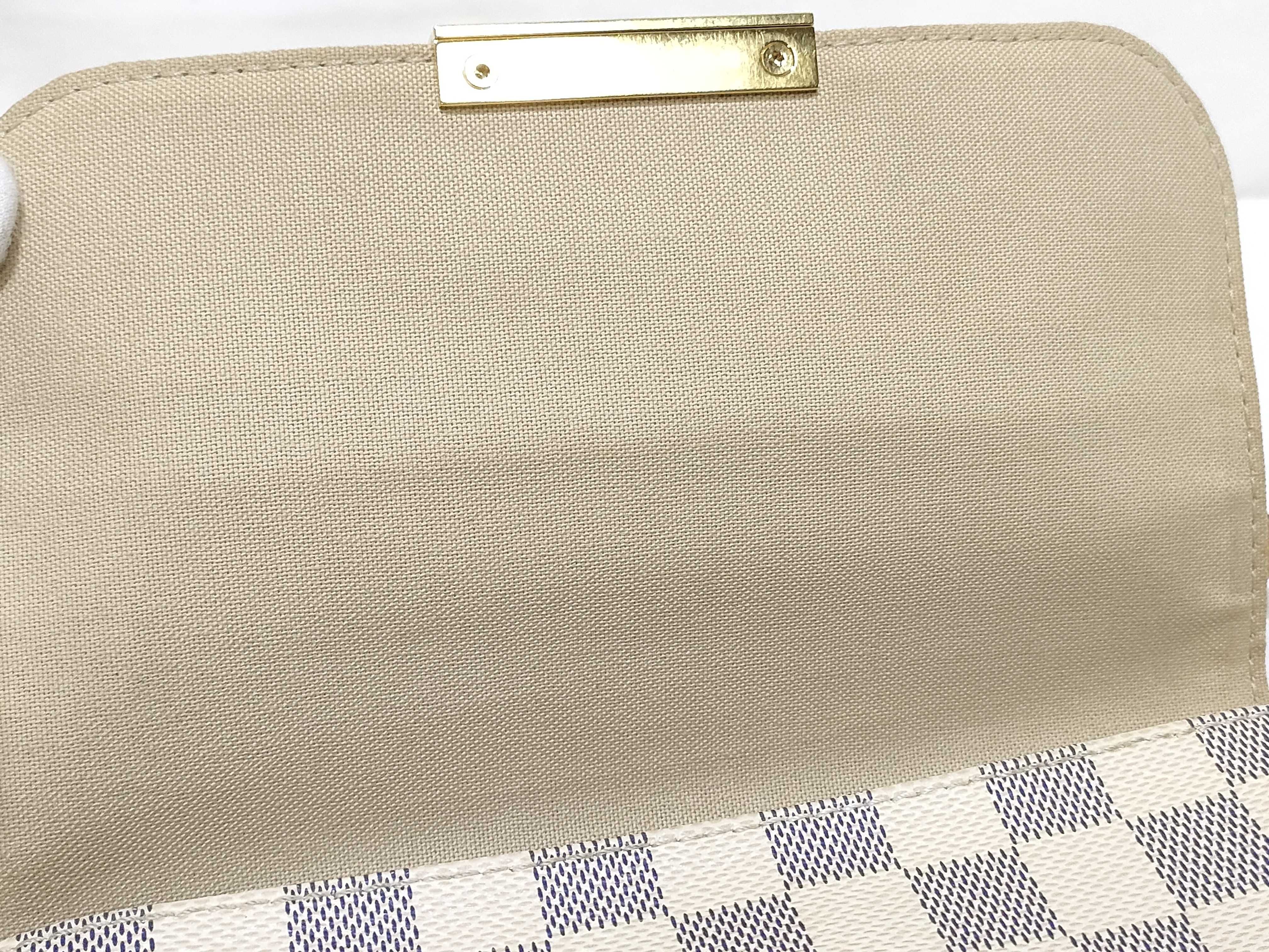 Damier Azur Favorite PM N41277 FL1185 White Shoulder Bag — view 11