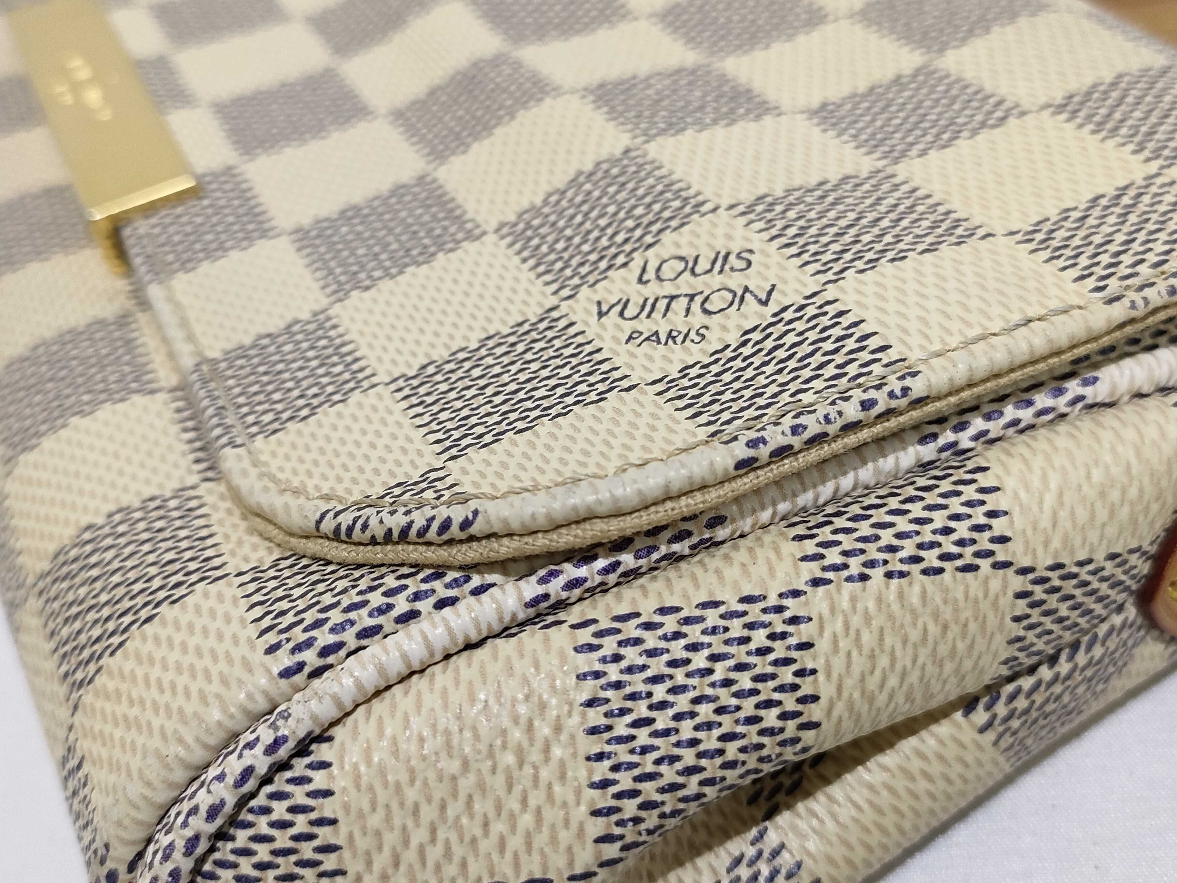Damier Azur Favorite PM N41277 FL1185 White Shoulder Bag — view 15