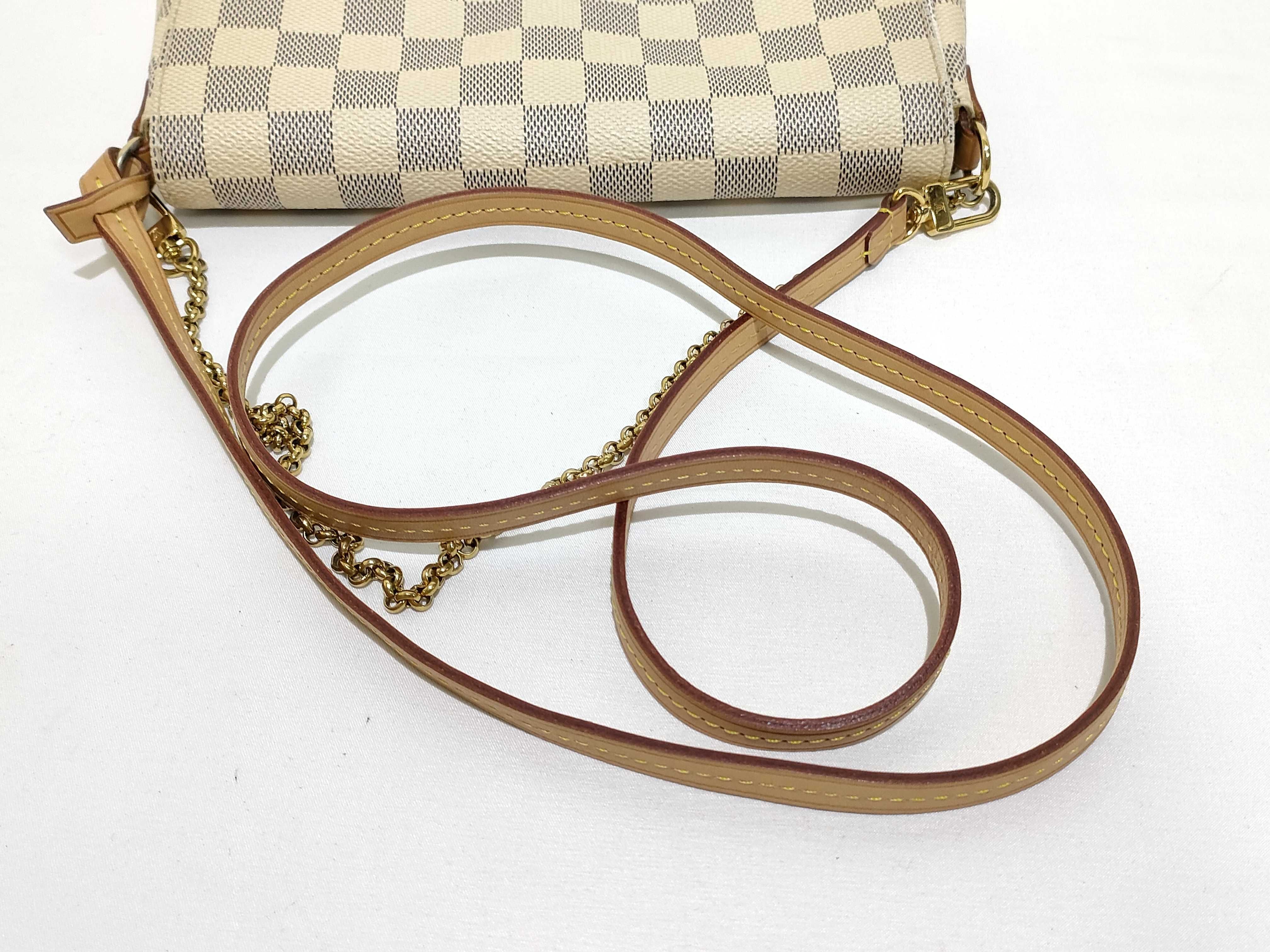 Damier Azur Favorite PM N41277 FL1185 White Shoulder Bag — view 3