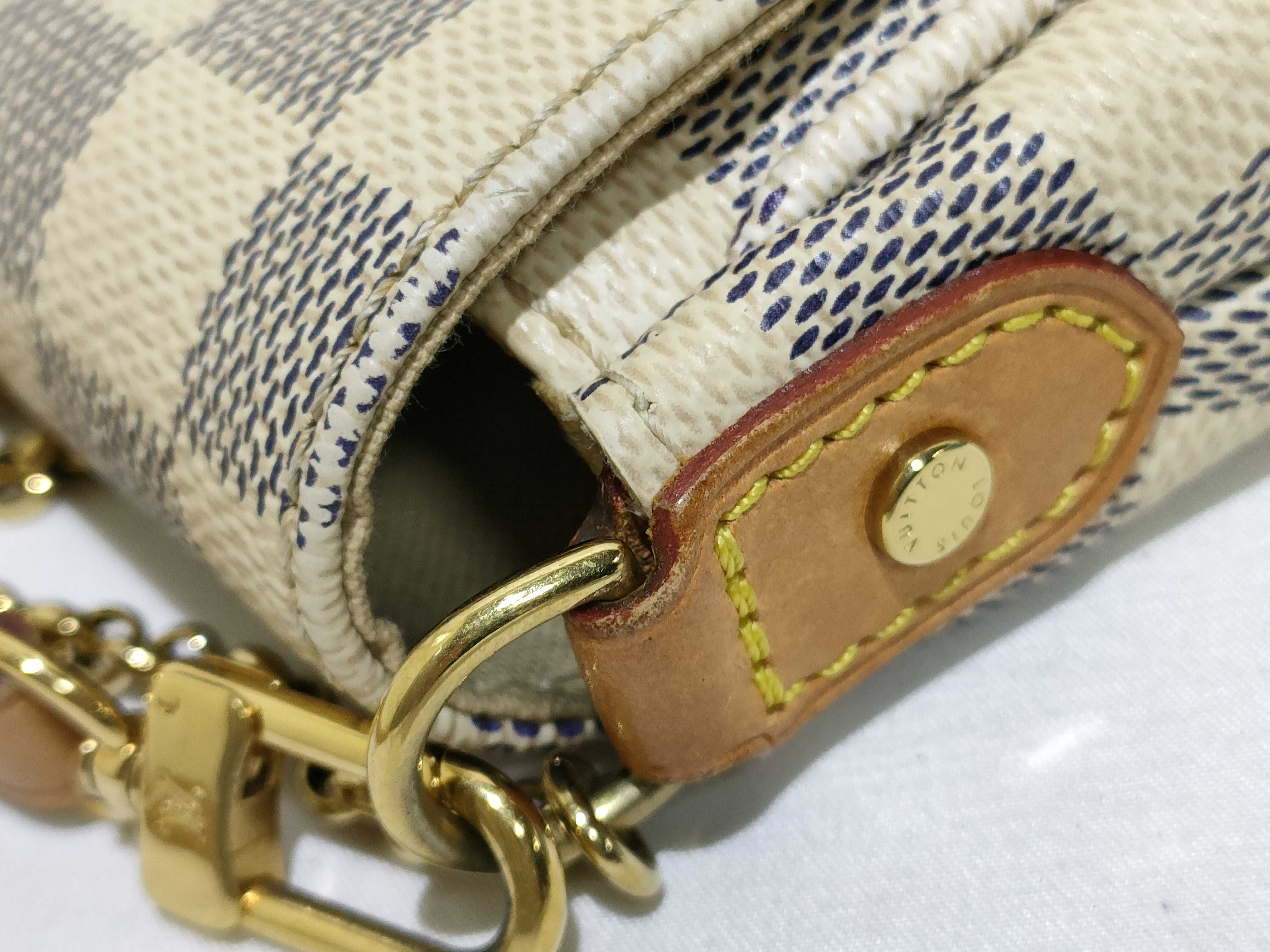 Damier Azur Favorite PM N41277 FL1185 White Shoulder Bag — view 5
