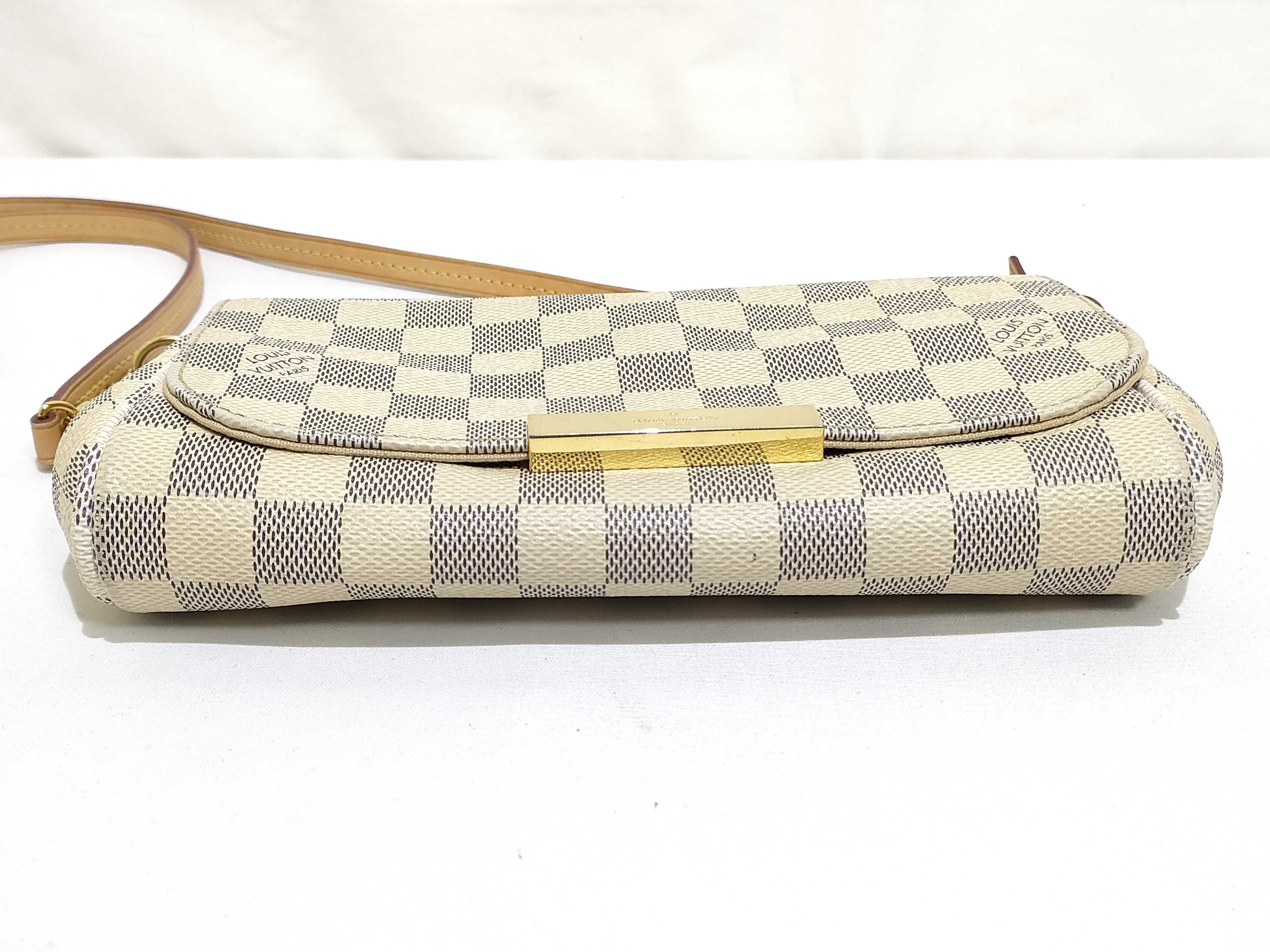 Damier Azur Favorite PM N41277 FL1185 White Shoulder Bag — view 7