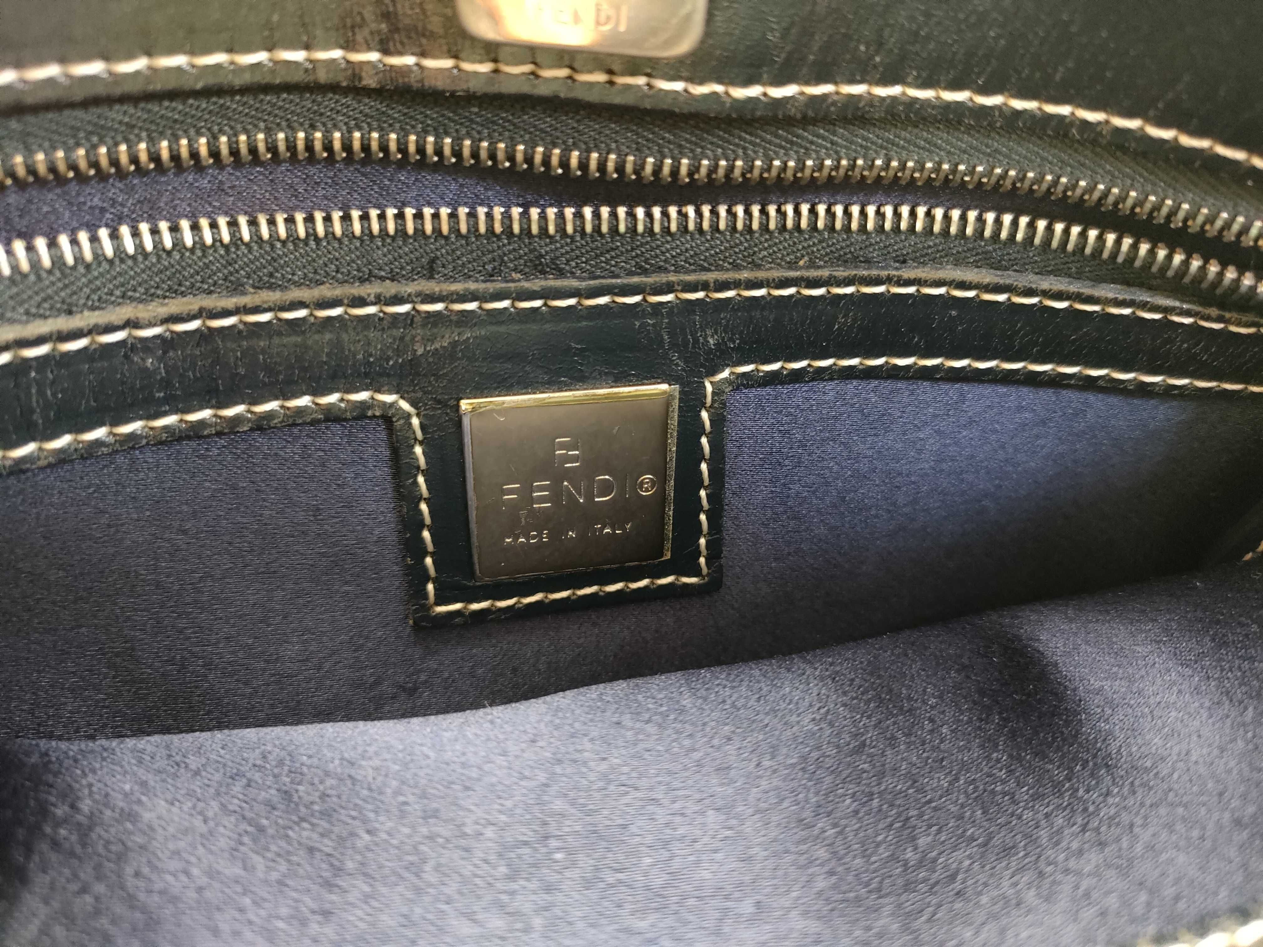 Zucchino Leather x Canvas with Satin Jacquard Lining Handbag — view 9