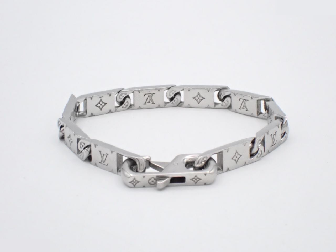 Monogram bracelet, tie-up style, wrist circumference approximately 18.5 cm — view 2