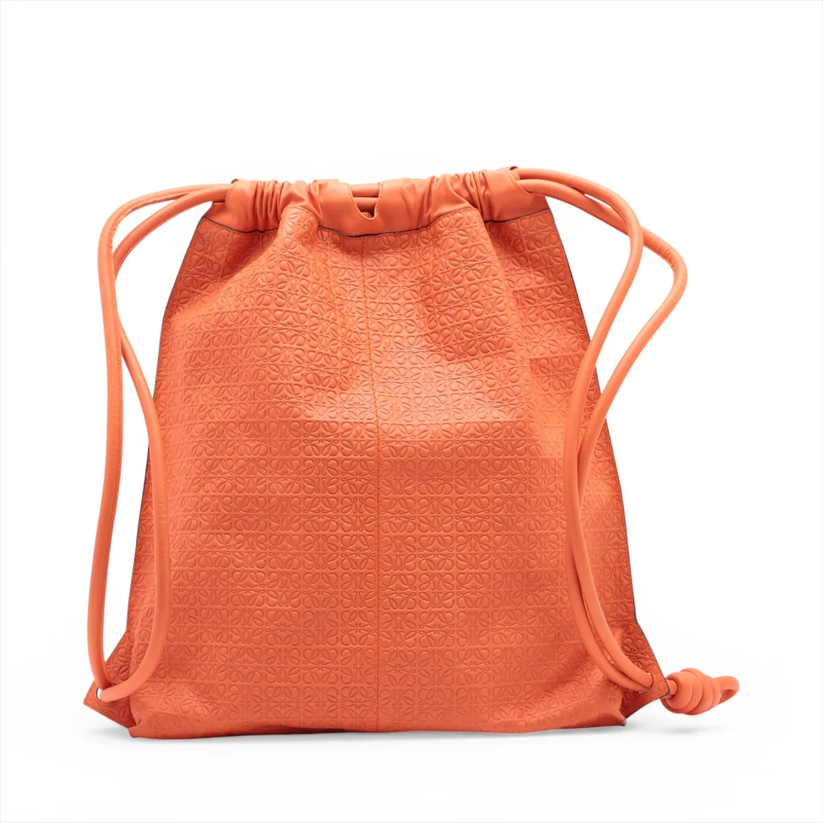 Anagram Yago Leather Backpack/Rucksack Orange — view 2