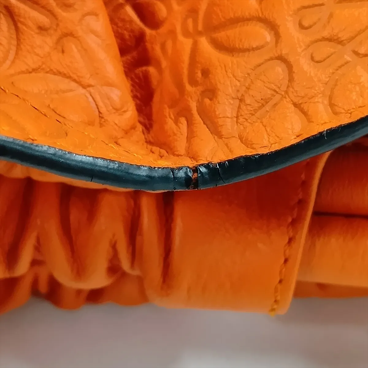 Anagram Yago Leather Backpack/Rucksack Orange — view 11