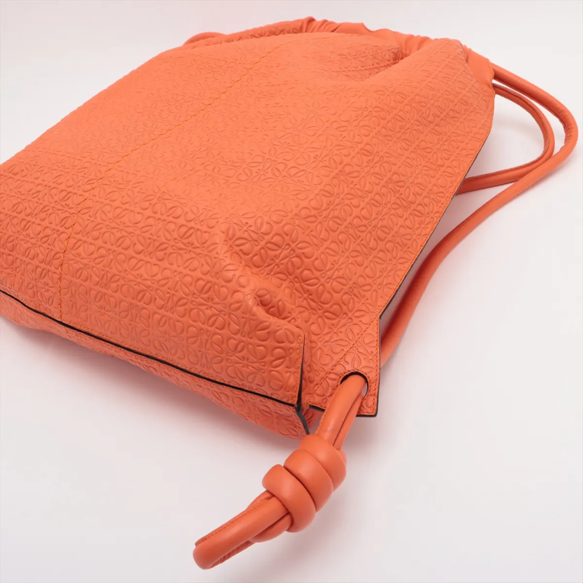 Anagram Yago Leather Backpack/Rucksack Orange — view 3