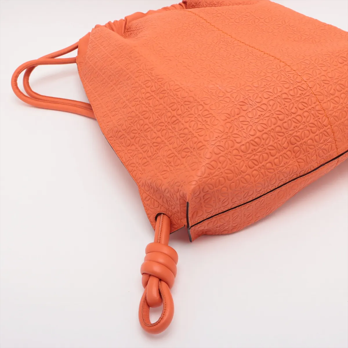 Anagram Yago Leather Backpack/Rucksack Orange — view 4