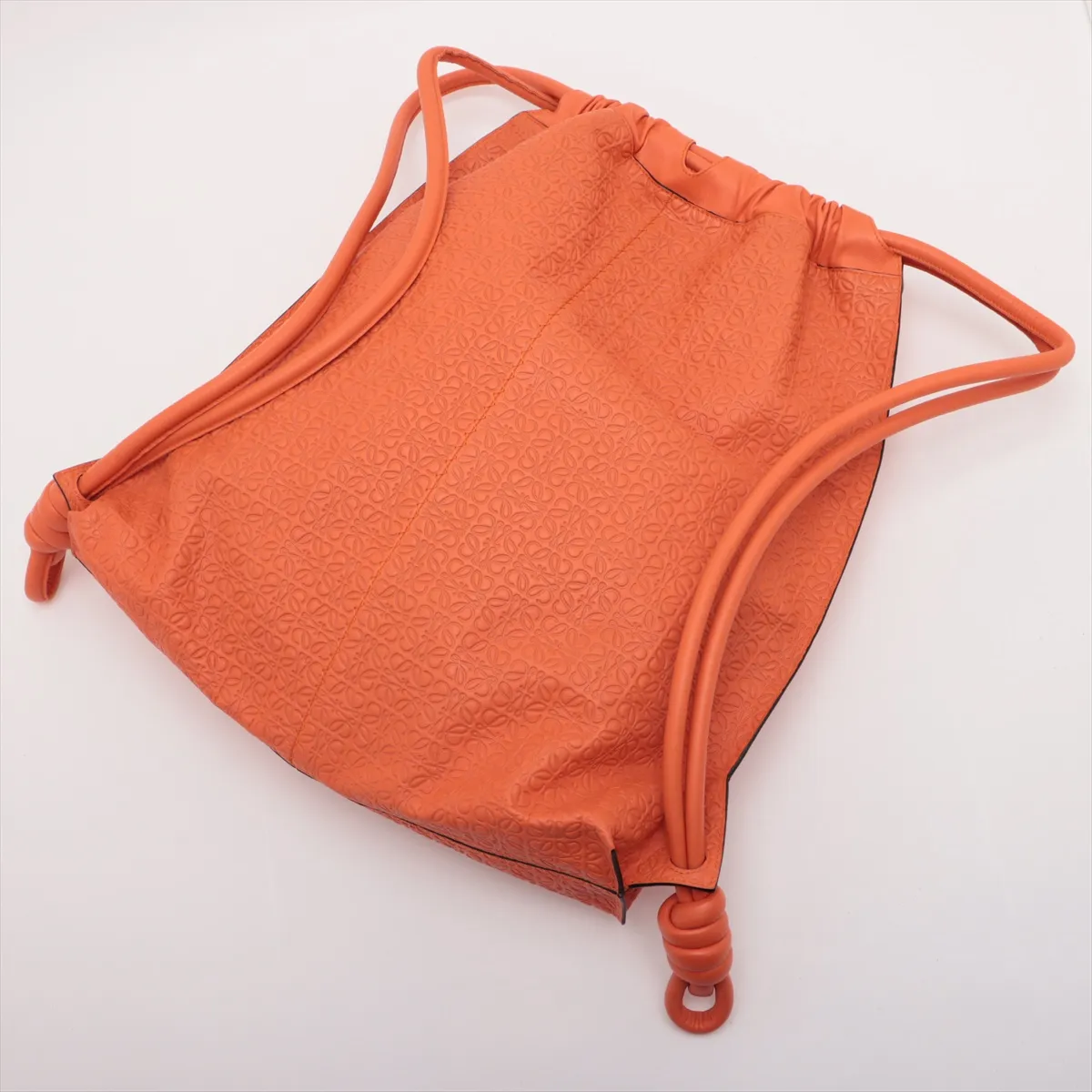 Anagram Yago Leather Backpack/Rucksack Orange — view 5