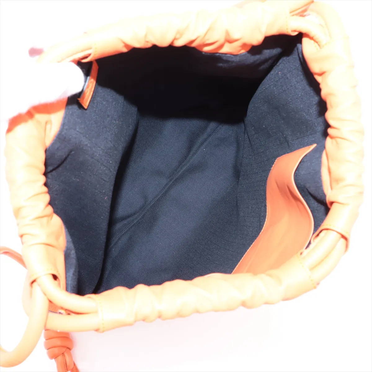 Anagram Yago Leather Backpack/Rucksack Orange — view 7