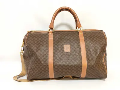 Macadam pattern Boston bag with strap
