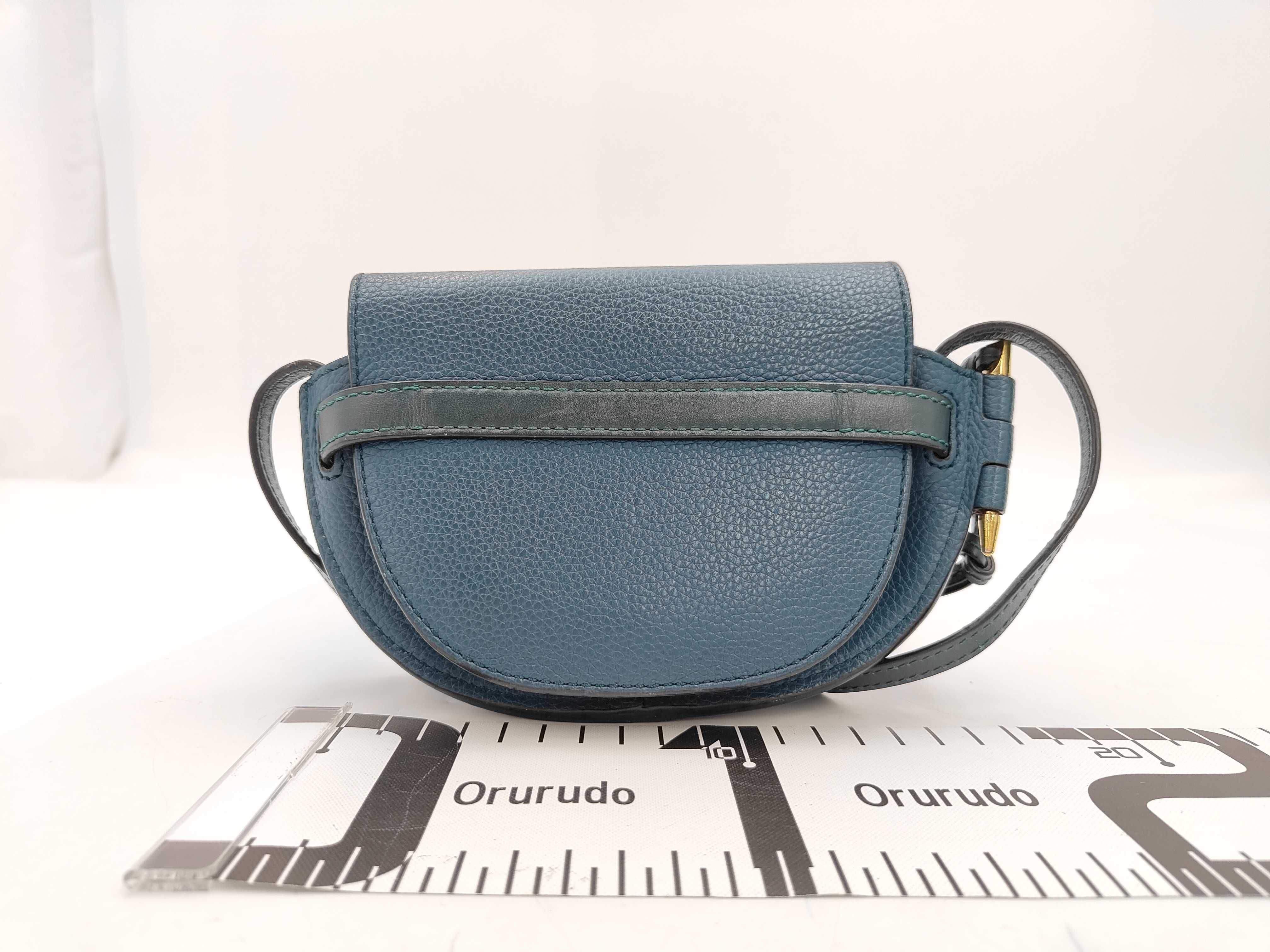 Gate Mini Leather Blue Shoulder Bag — view 2