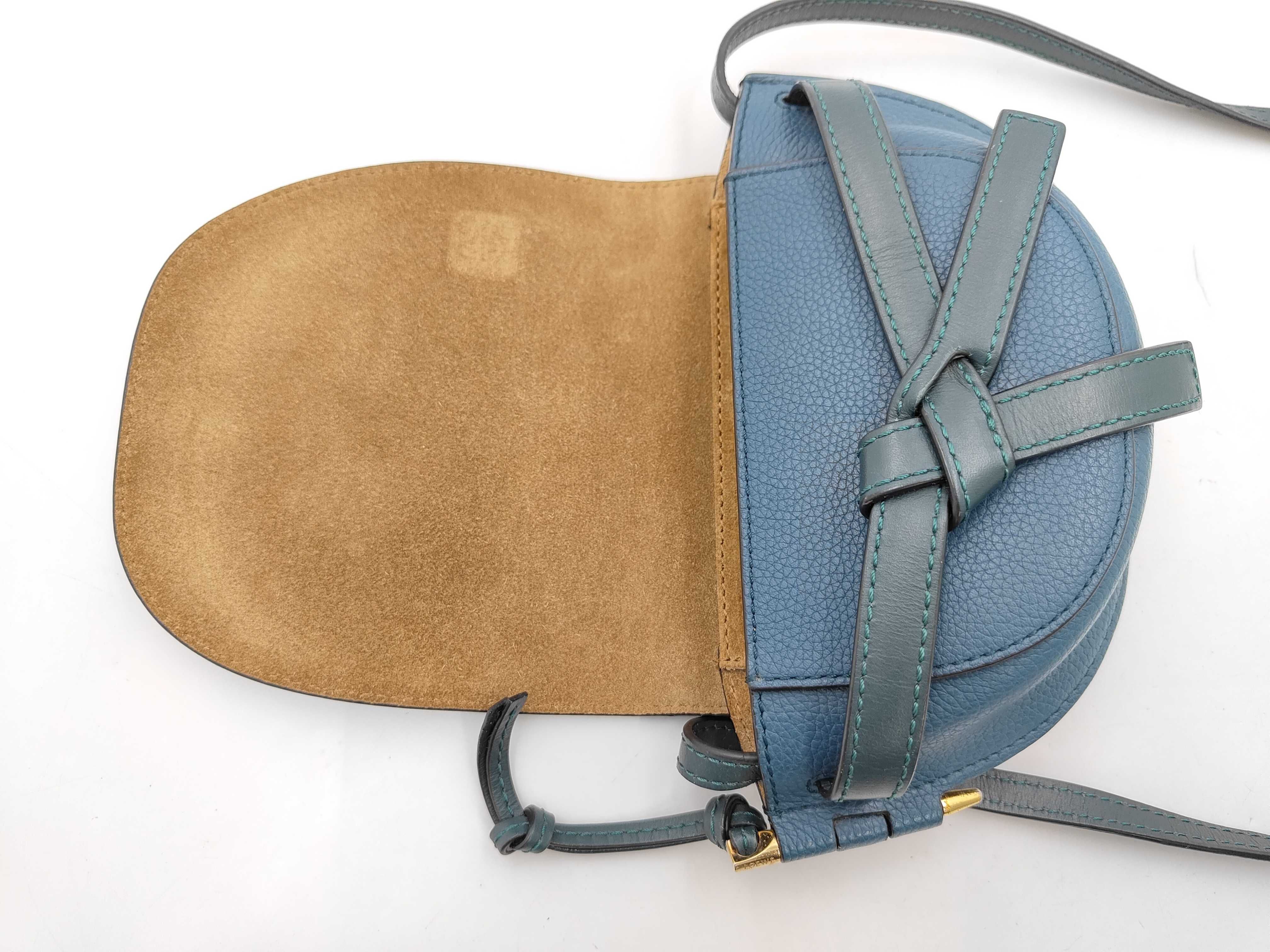 Gate Mini Leather Blue Shoulder Bag — view 11