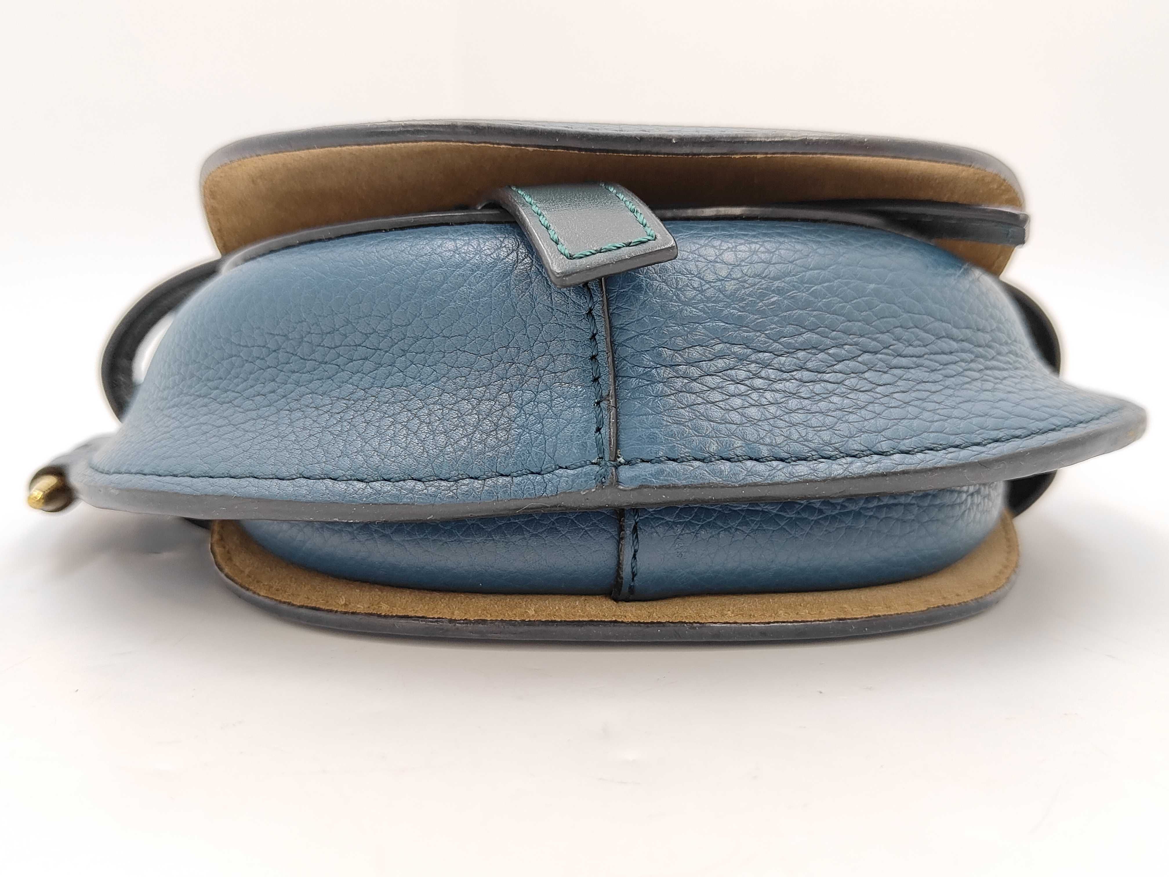 Gate Mini Leather Blue Shoulder Bag — view 10