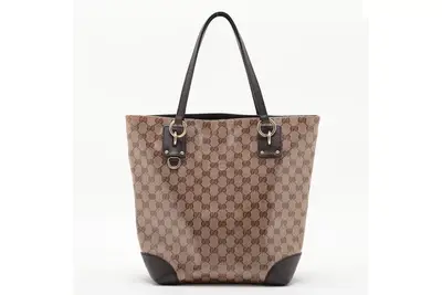 GG Crystal 353706 Leather Tote Bag (Shoulder Bag)