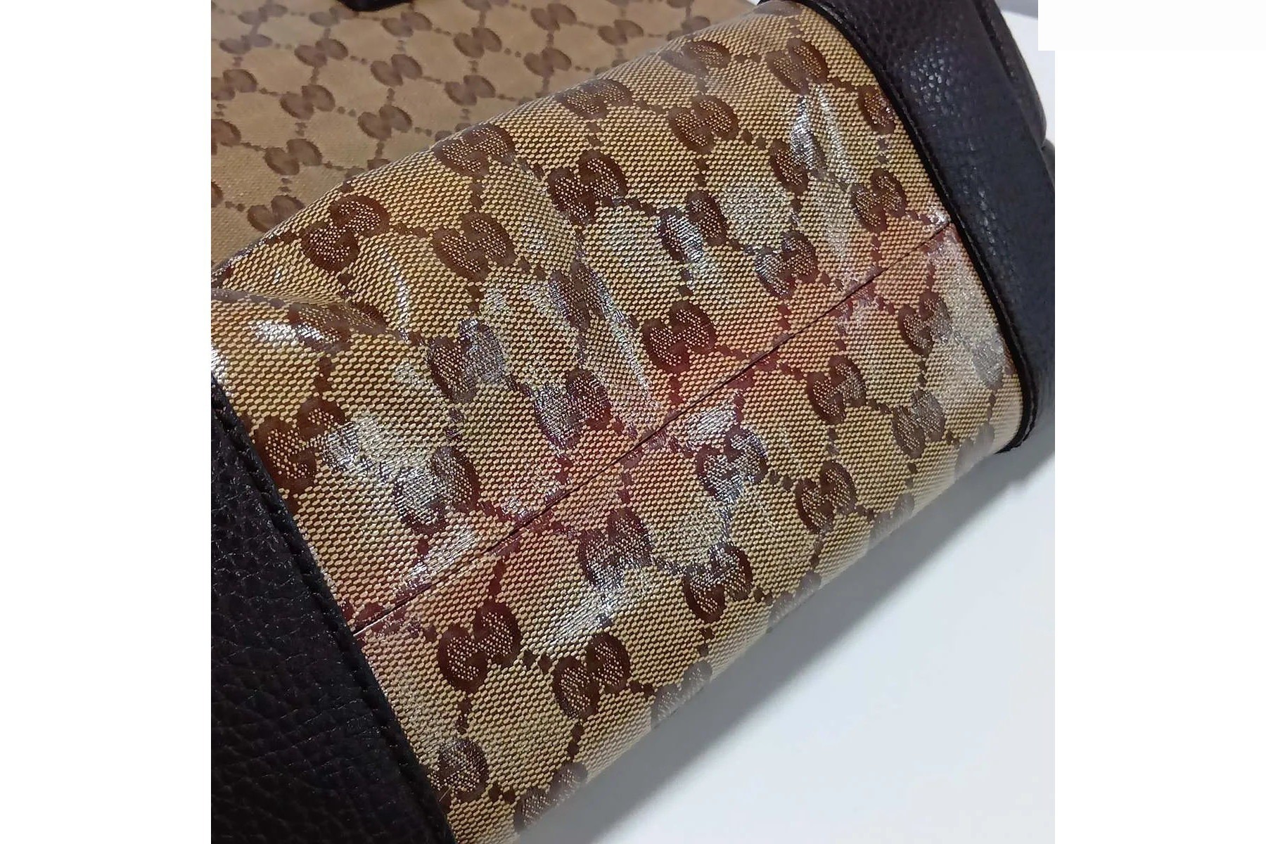 GG Crystal 353706 Leather Tote Bag (Shoulder Bag) — view 9