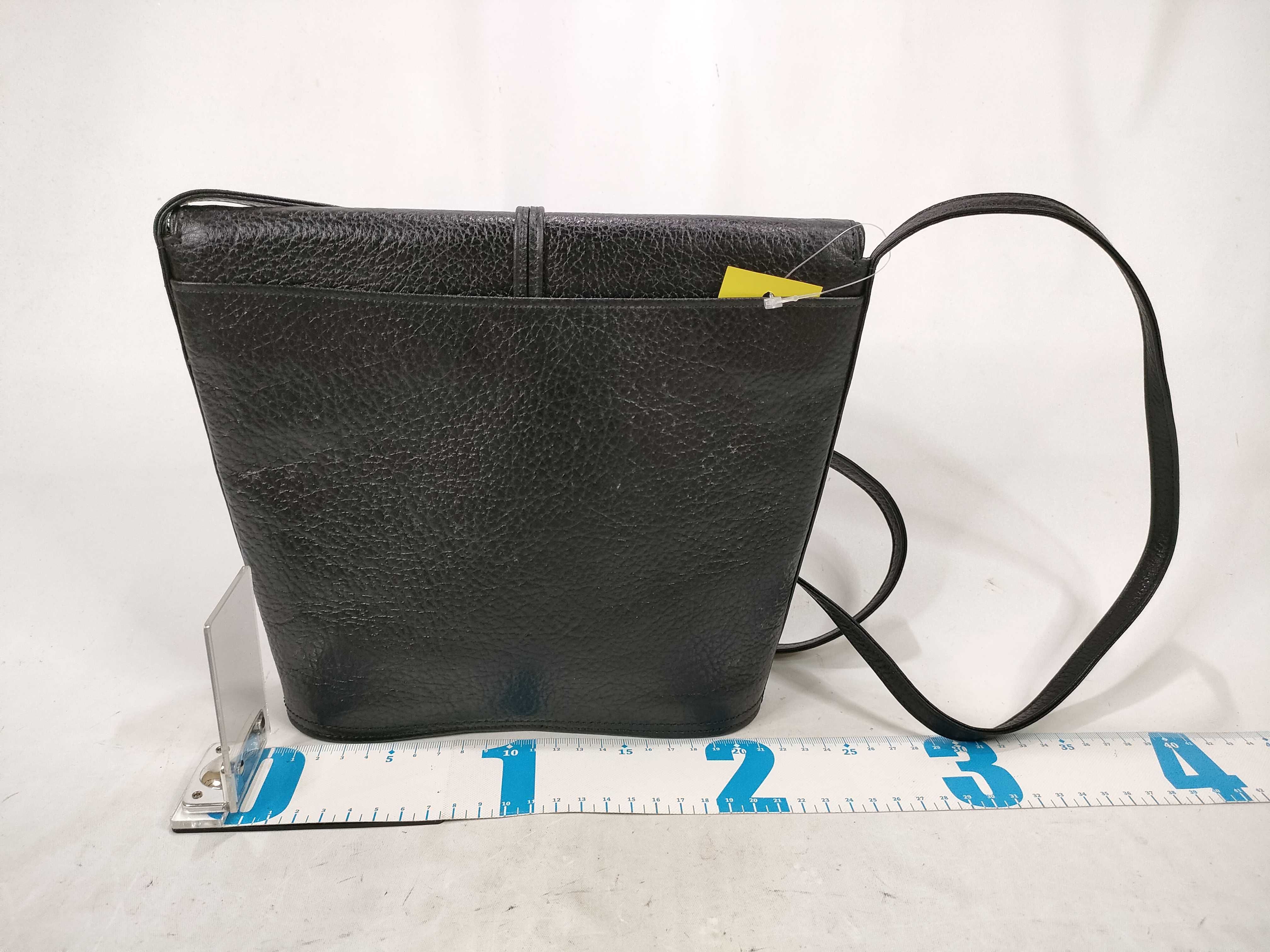 Leather Fringe Shoulder Bag with All-Over Print Interior — view 2