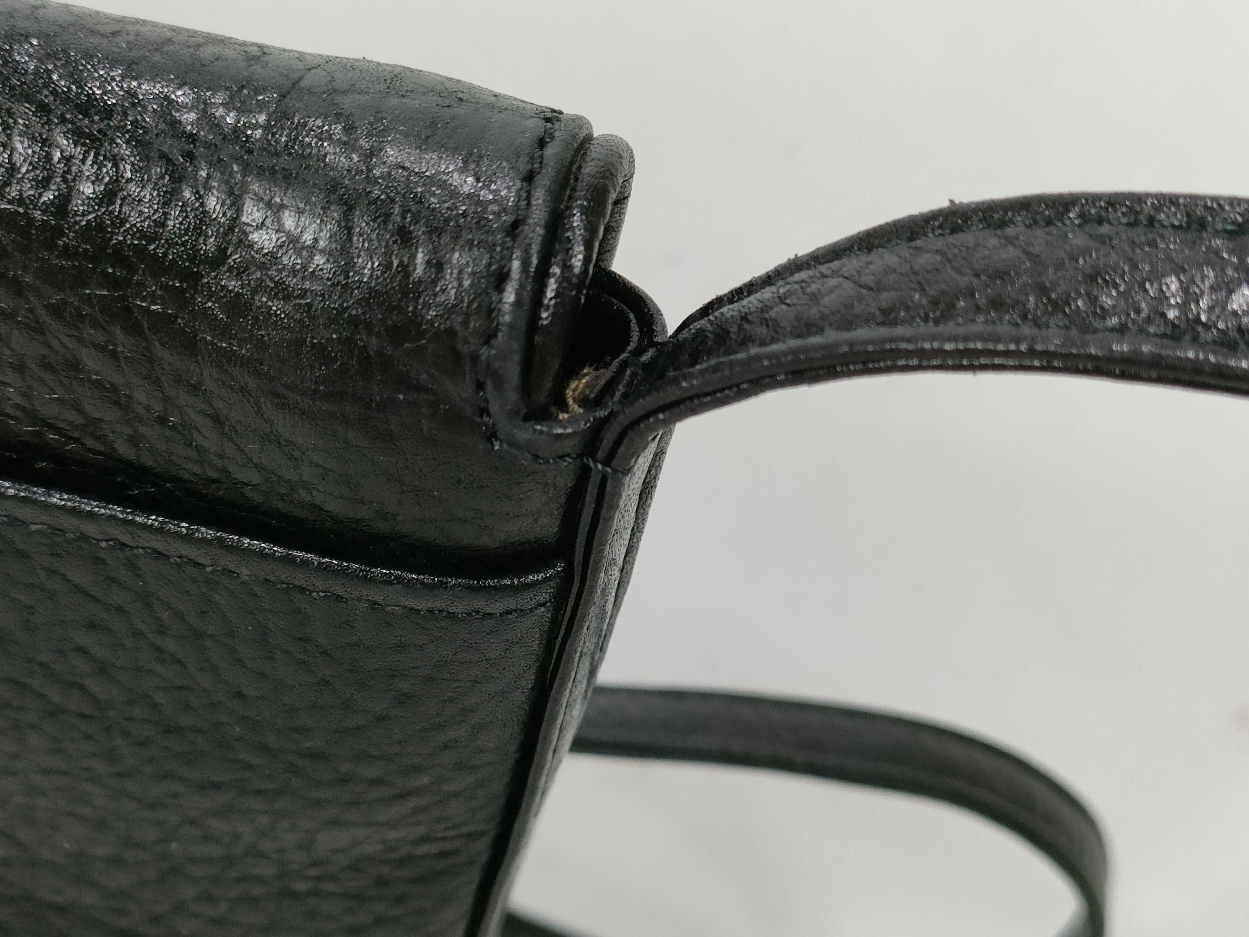 Leather Fringe Shoulder Bag with All-Over Print Interior — view 5