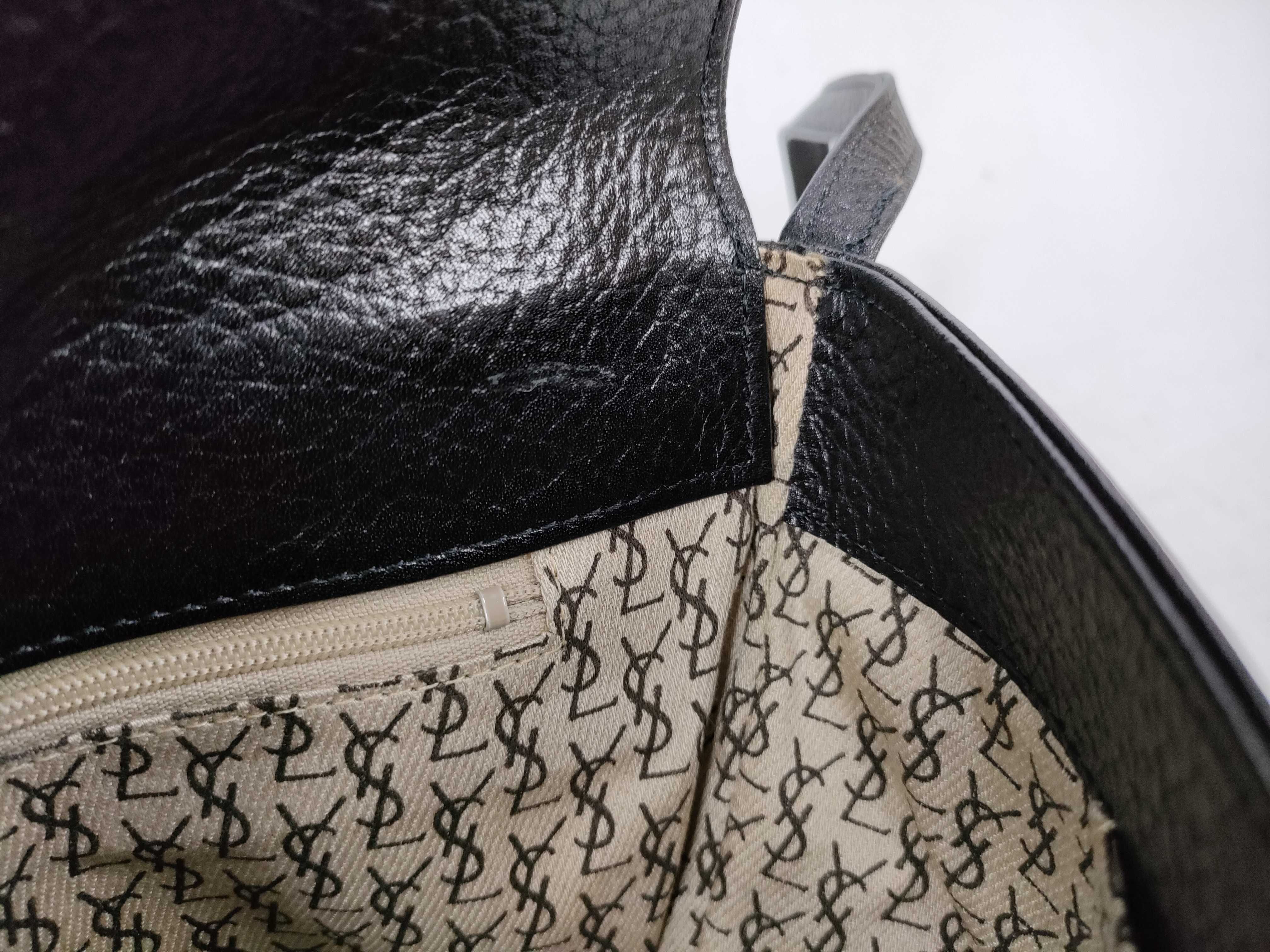 Leather Fringe Shoulder Bag with All-Over Print Interior — view 10