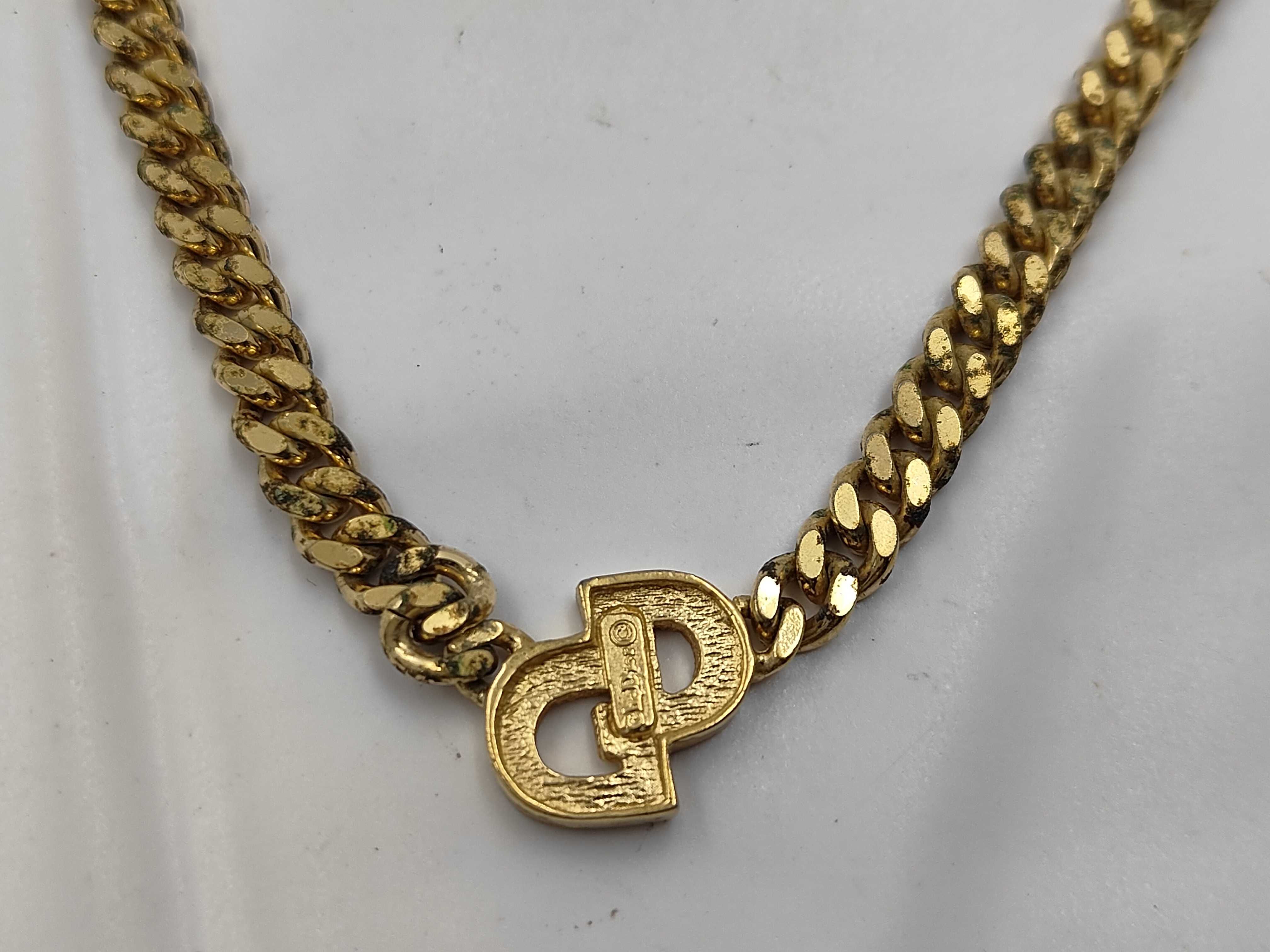 CD Rhinestone Cuban Link GP Necklace — view 2