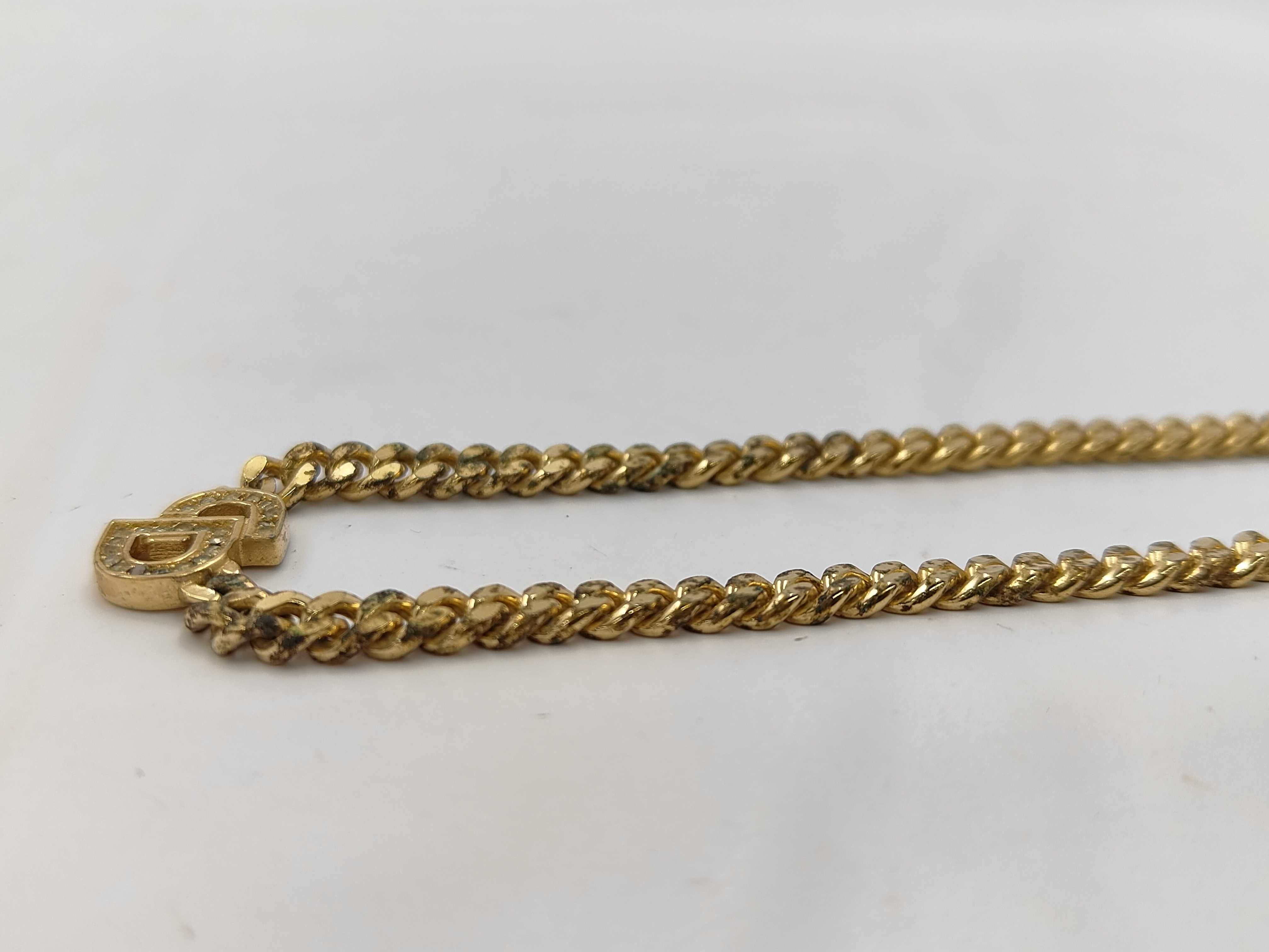 CD Rhinestone Cuban Link GP Necklace — view 3